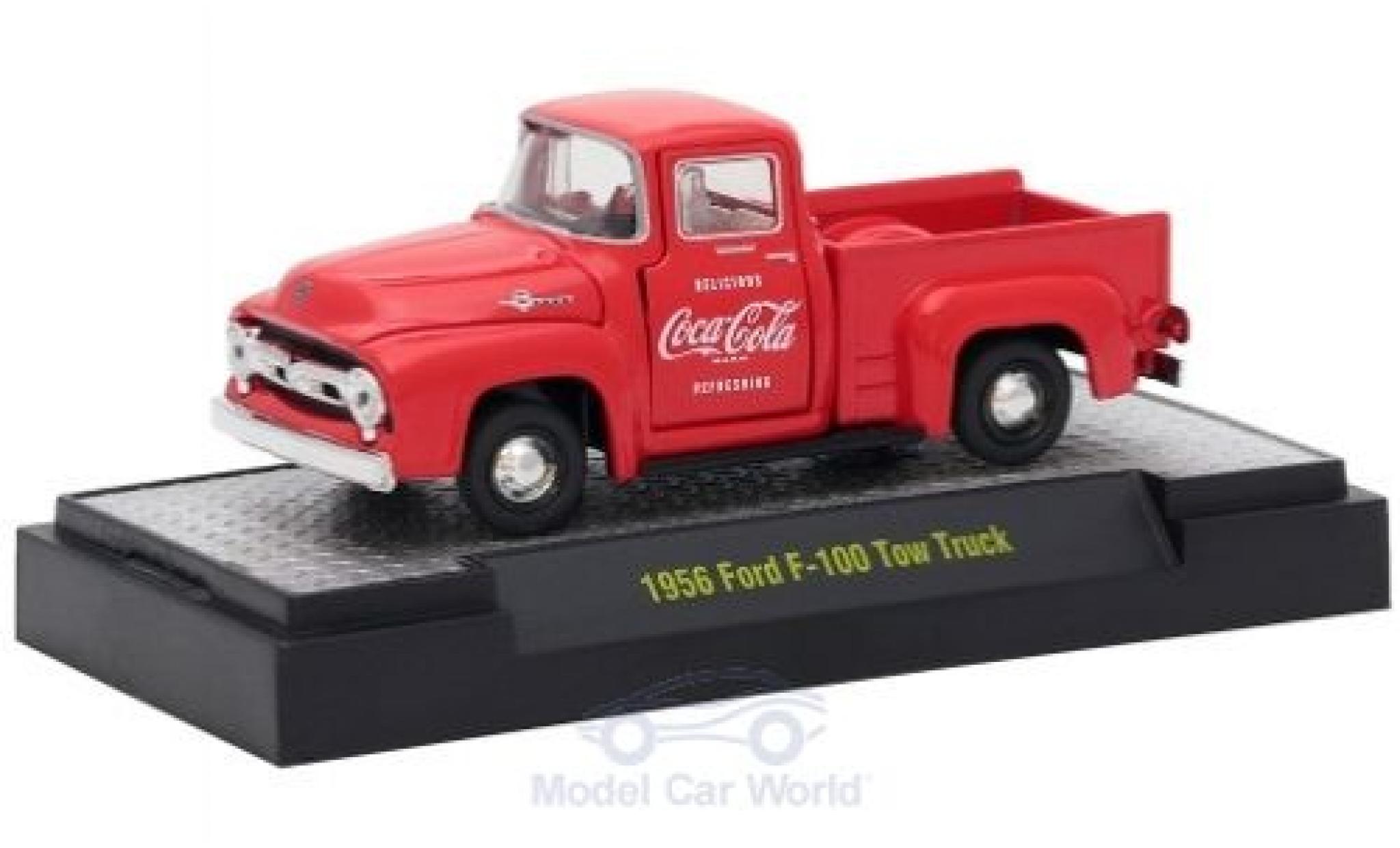 Ford F-1 1/64 M2 Machines 00 Tow Truck rosso Coca Cola 1956 modellino in miniatura