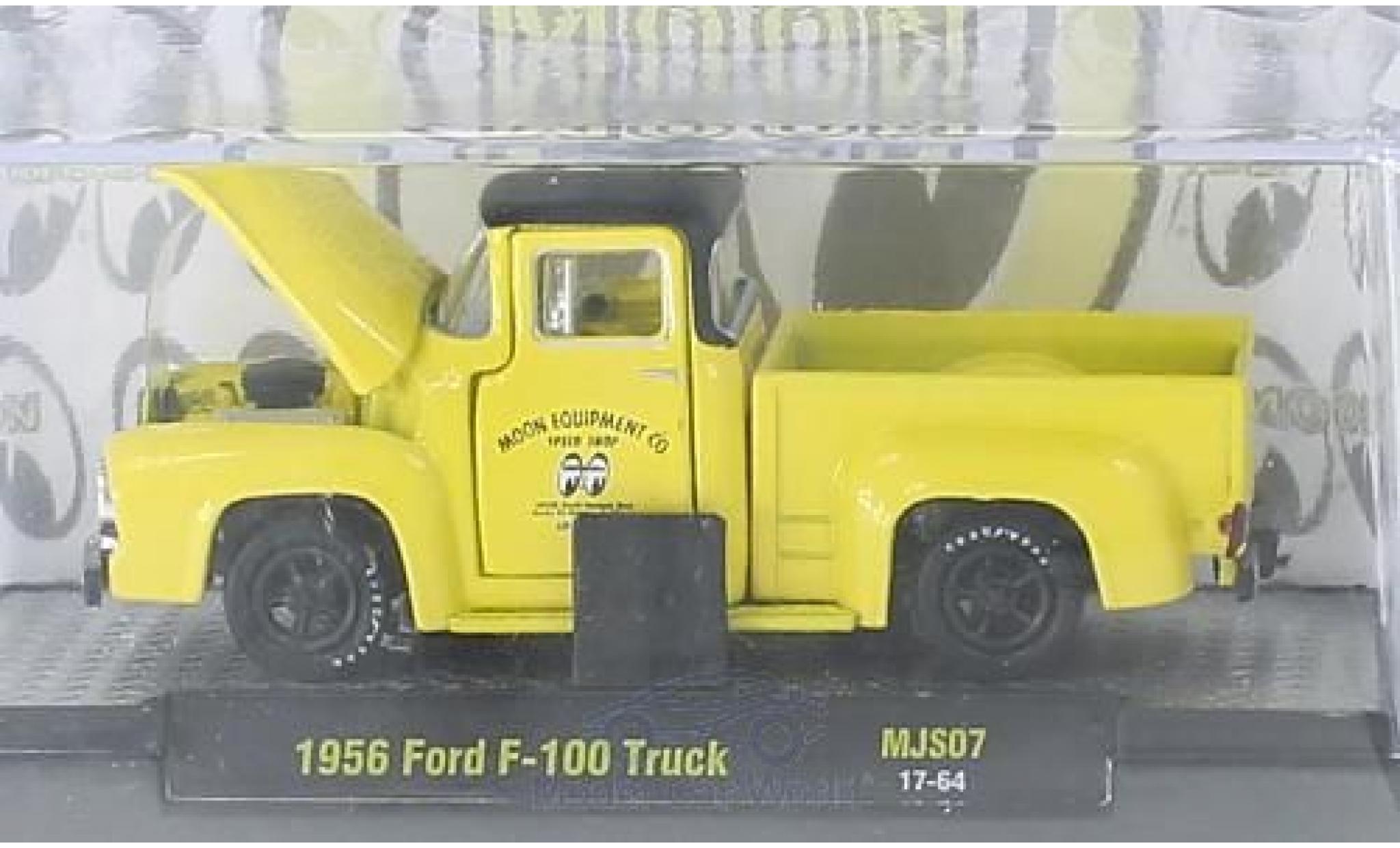 Ford F-1 1/64 M2 Machines 00 Truck giallo/nero Moon Equipment Co. 1956 modellino in miniatura
