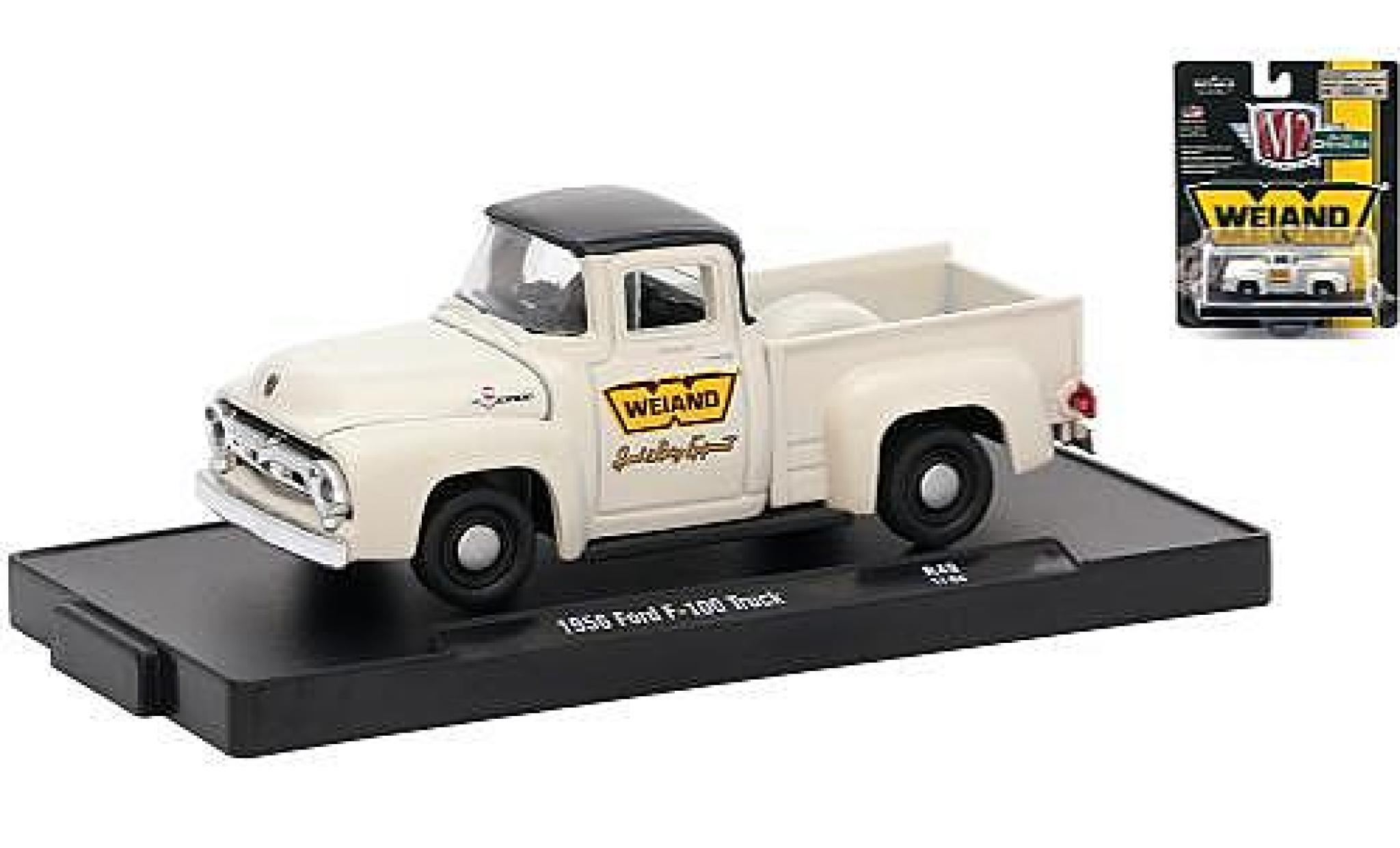 Ford F-1 1/64 M2 Machines 00 Truck bianco/nero Weiand 1956 modellino in miniatura