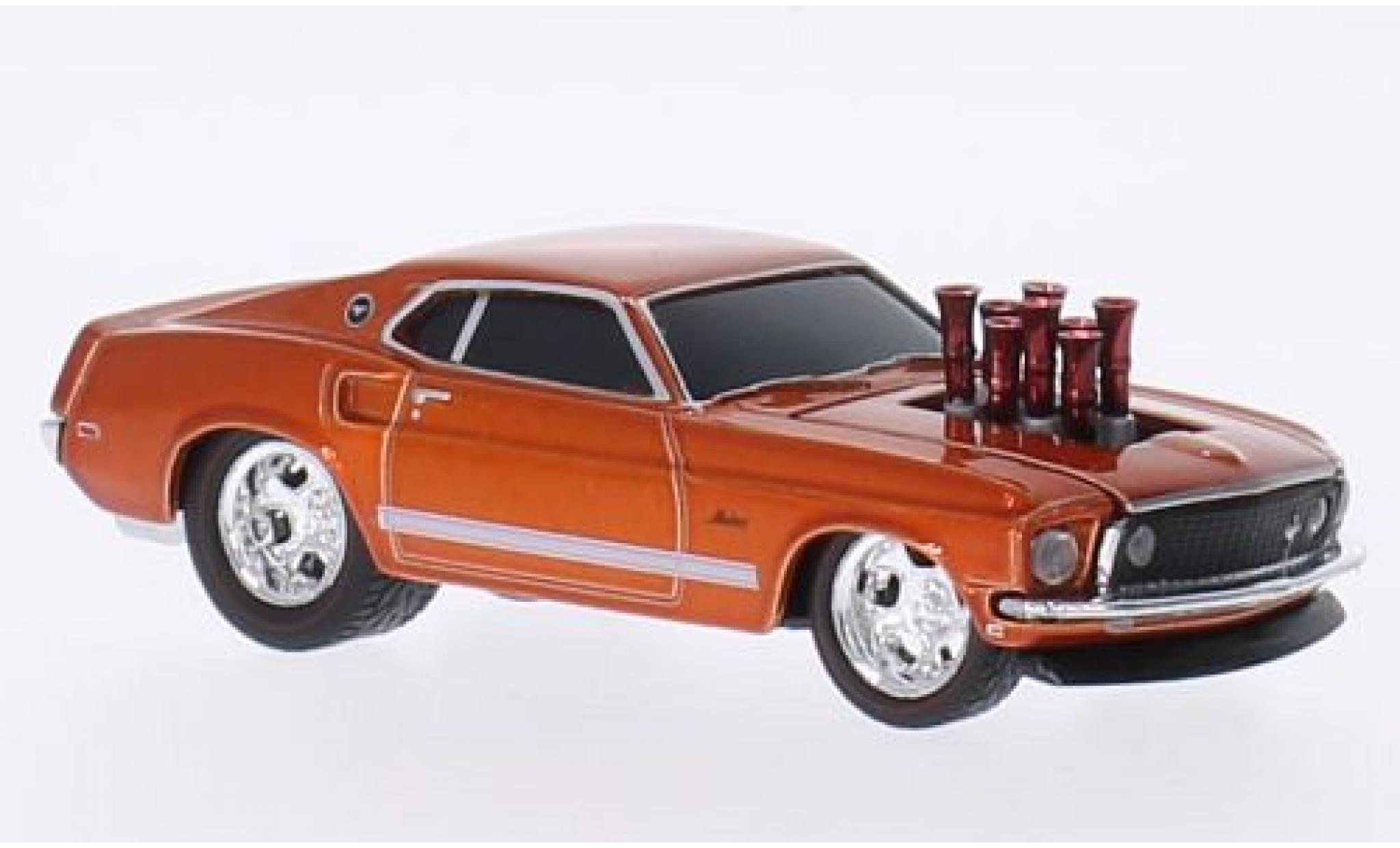 Ford Mustang 1/64 M2 Machines Tuning metallico kupfer 1969 Ground Pounders modellino in miniatura