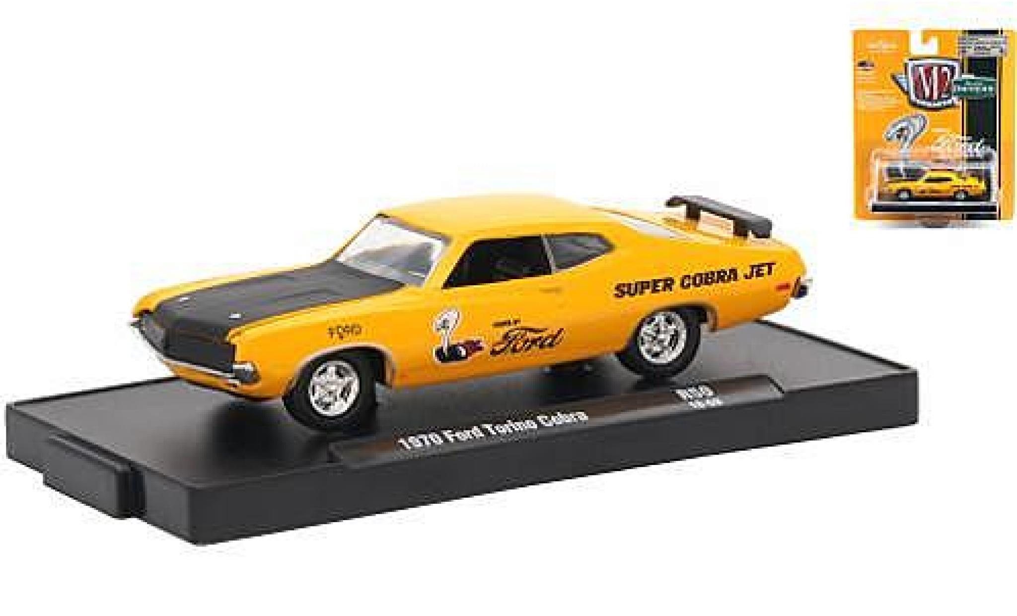 Ford Torino 1/64 M2 Machines Cobra orange Power by 1970 modellino in miniatura