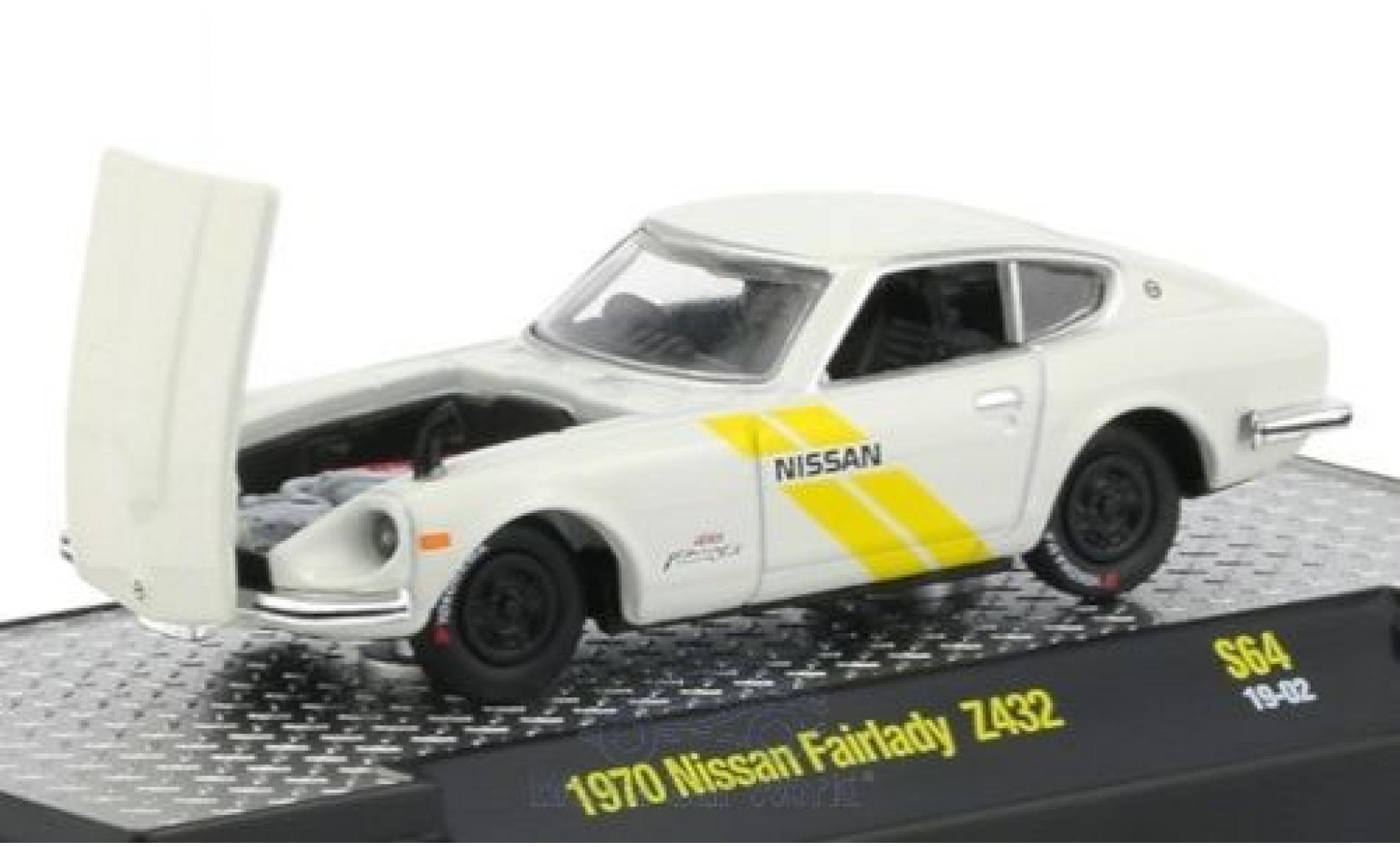 Nissan Fairlady Z 1/64 M2 Machines 432 bianco/Dekor RHD 1970 modellino in miniatura