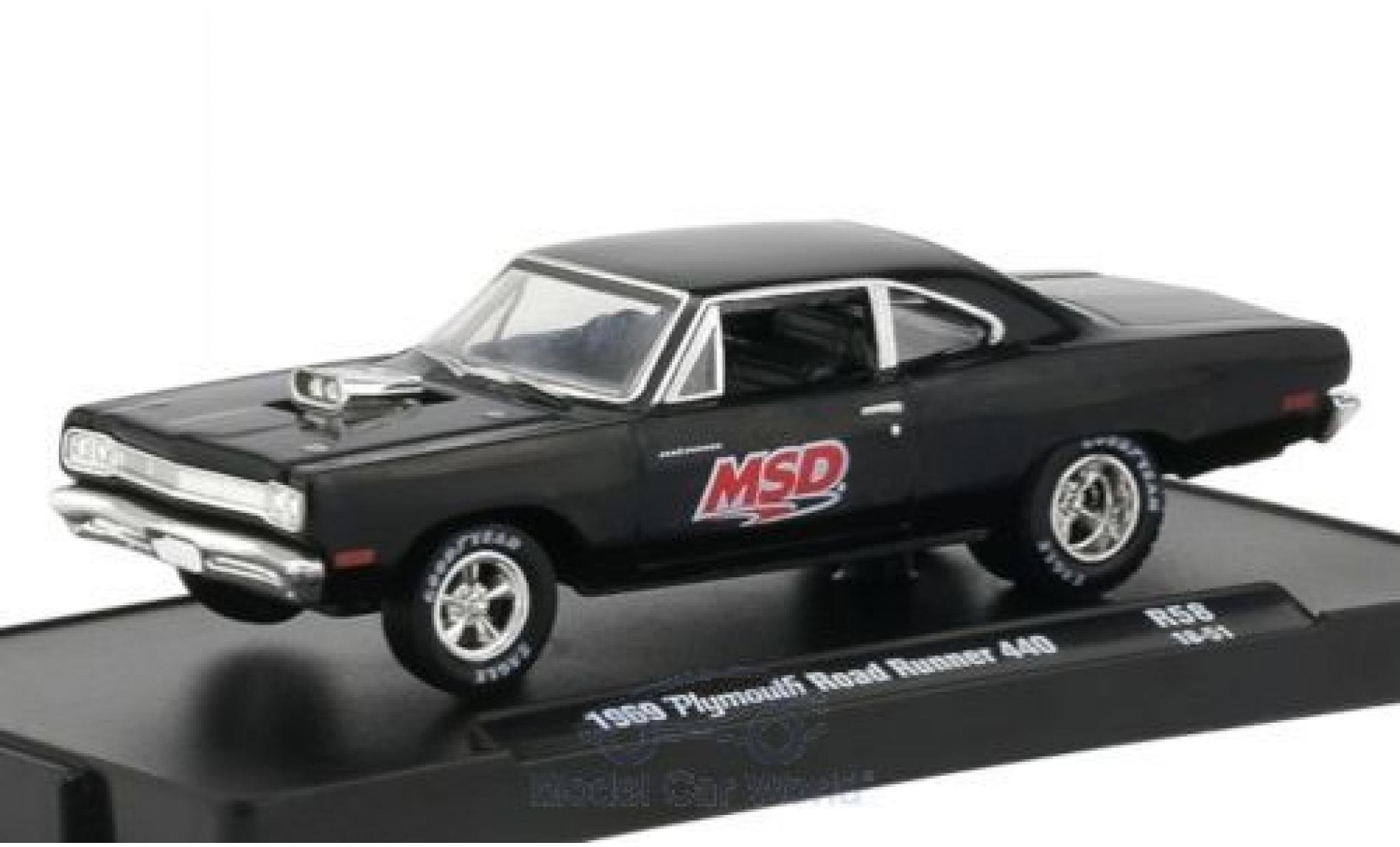 Plymouth Road Runner 1/64 M2 Machines 440 MSD 1969 modellino in miniatura