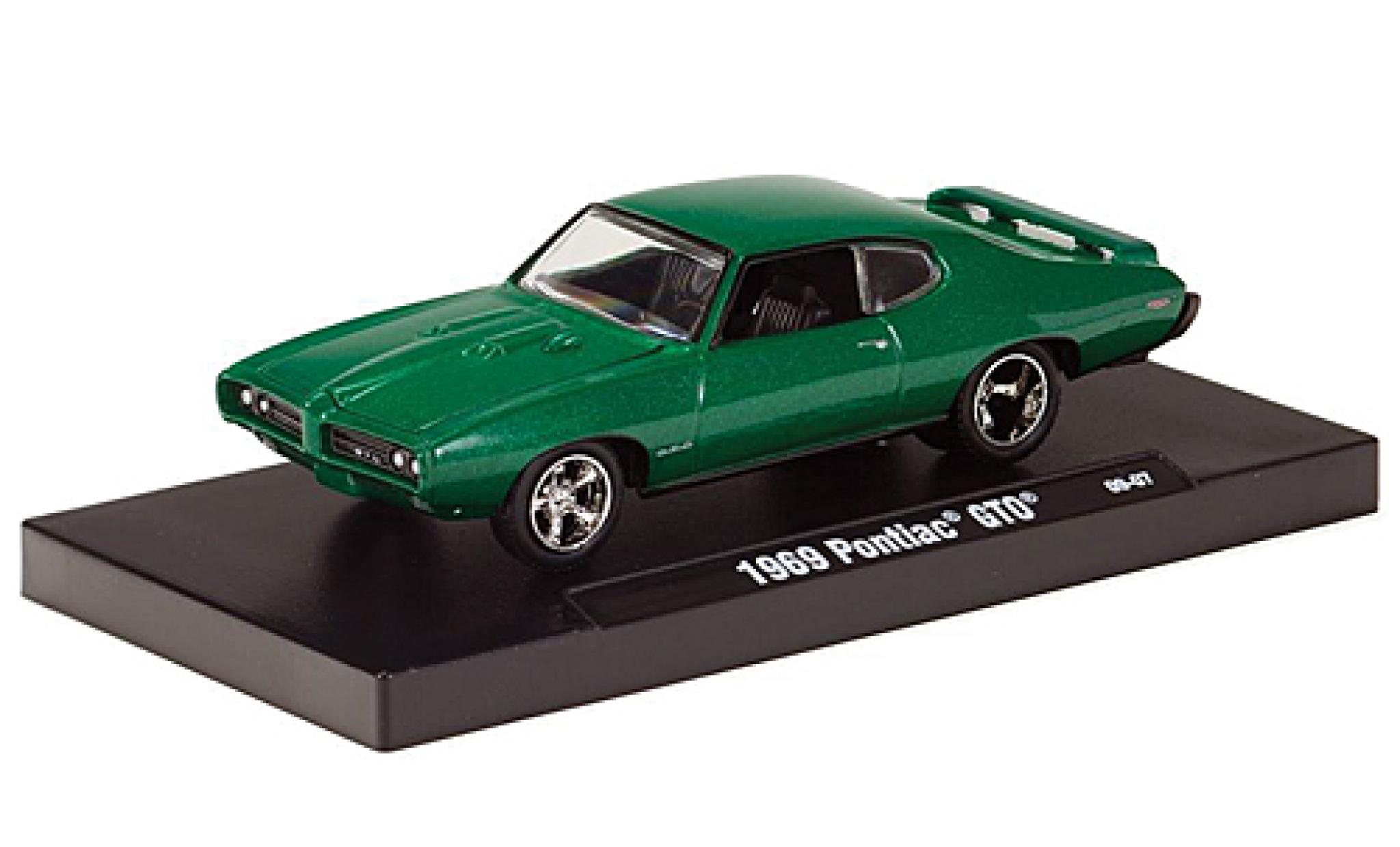 Pontiac GTO 1/64 M2 Machines metallico verde 1969 modellino in miniatura