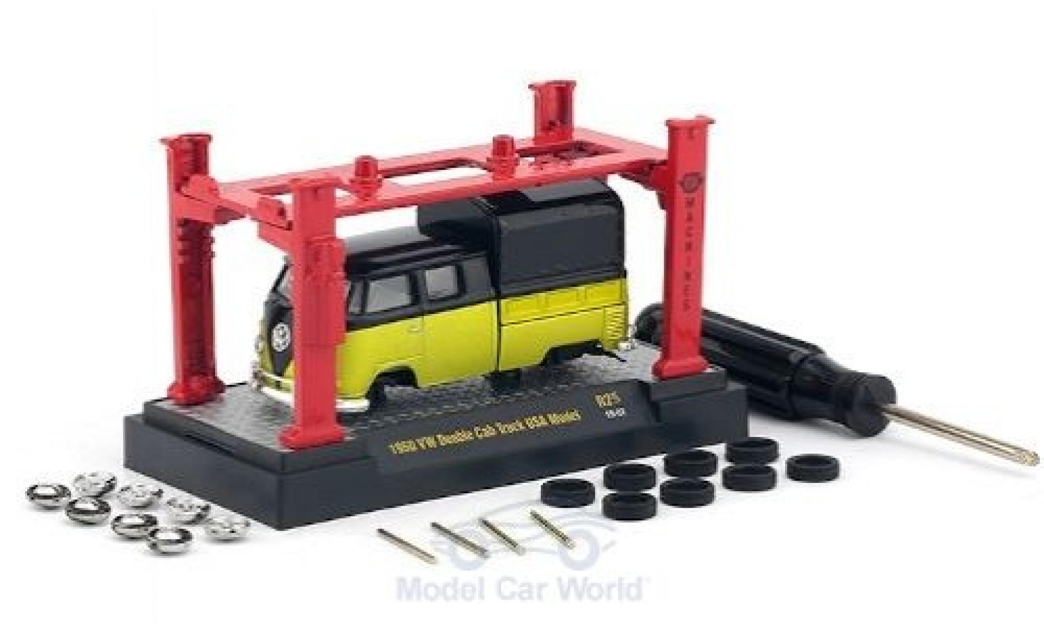 Volkswagen T1 1/64 M2 Machines DoKa giallo/nero 1960 Model-Kit Bausatz inklusive 4 Ersatzrädern modellino in miniatura