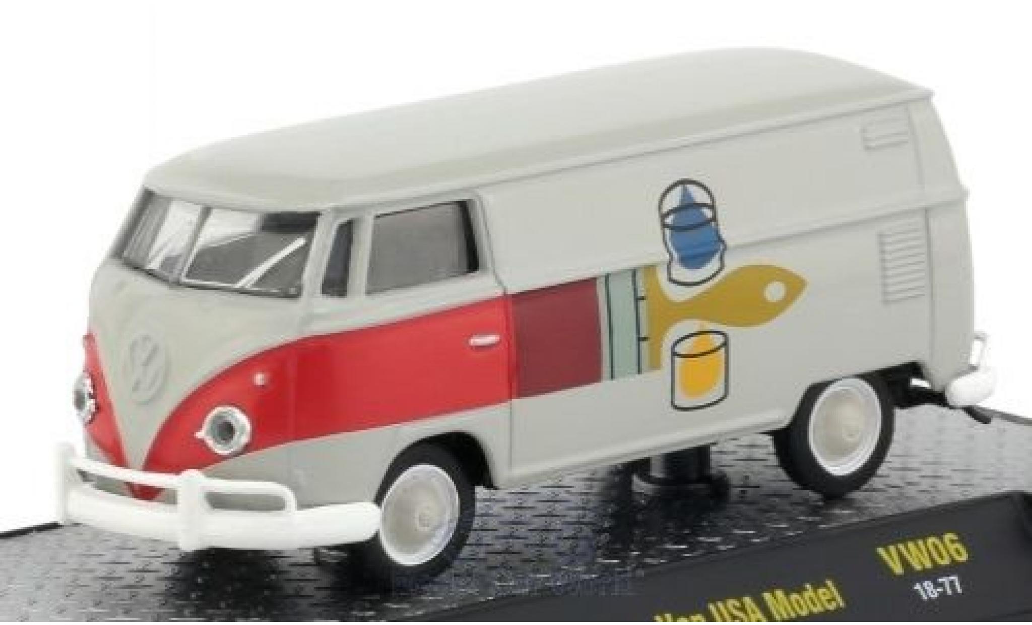 Volkswagen T1 A 1/64 M2 Machines Kastenwagen grigio/Dekor 1960 USA-Version modellino in miniatura