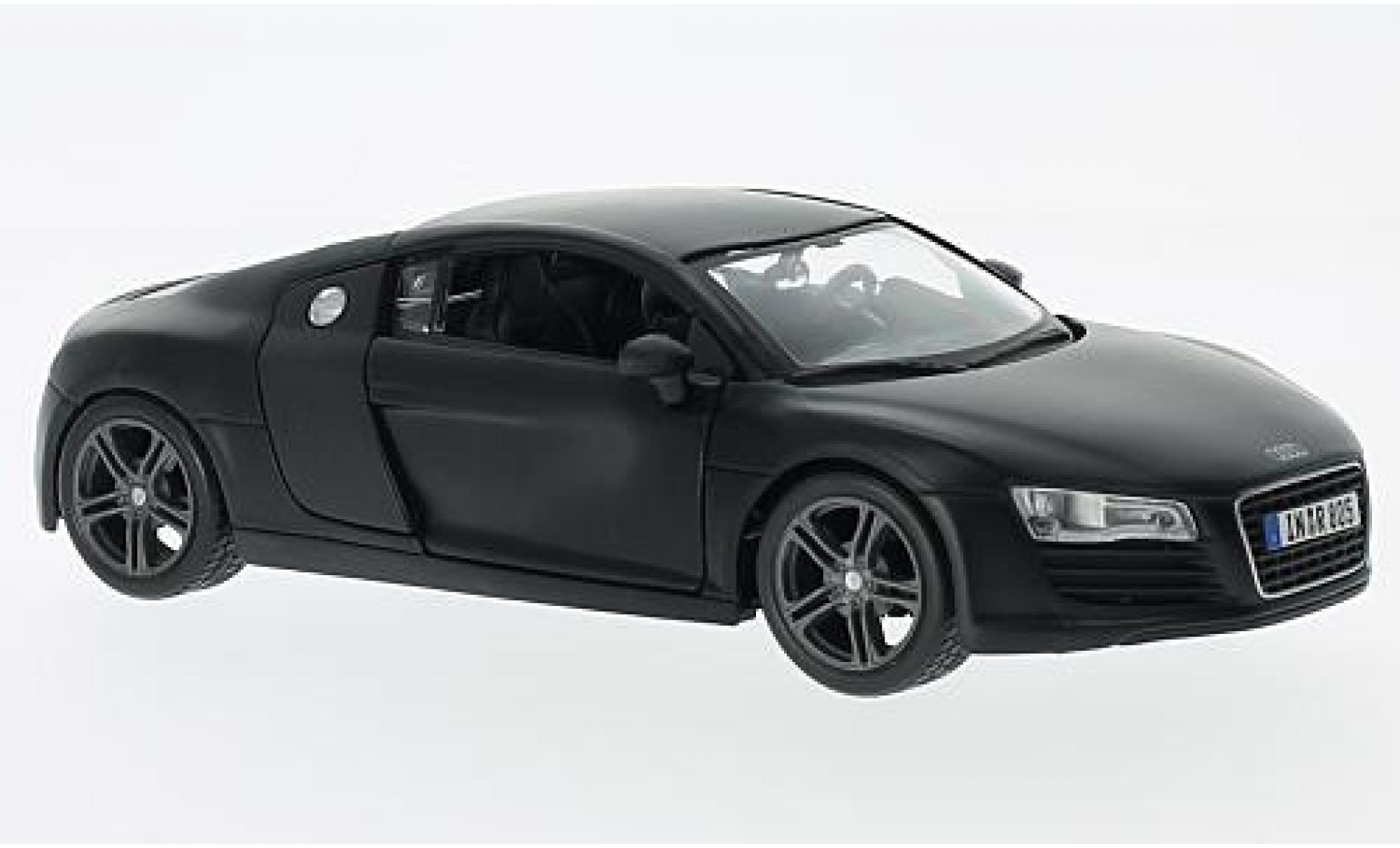 Audi R8 1/24 Maisto matt-nero modellino in miniatura