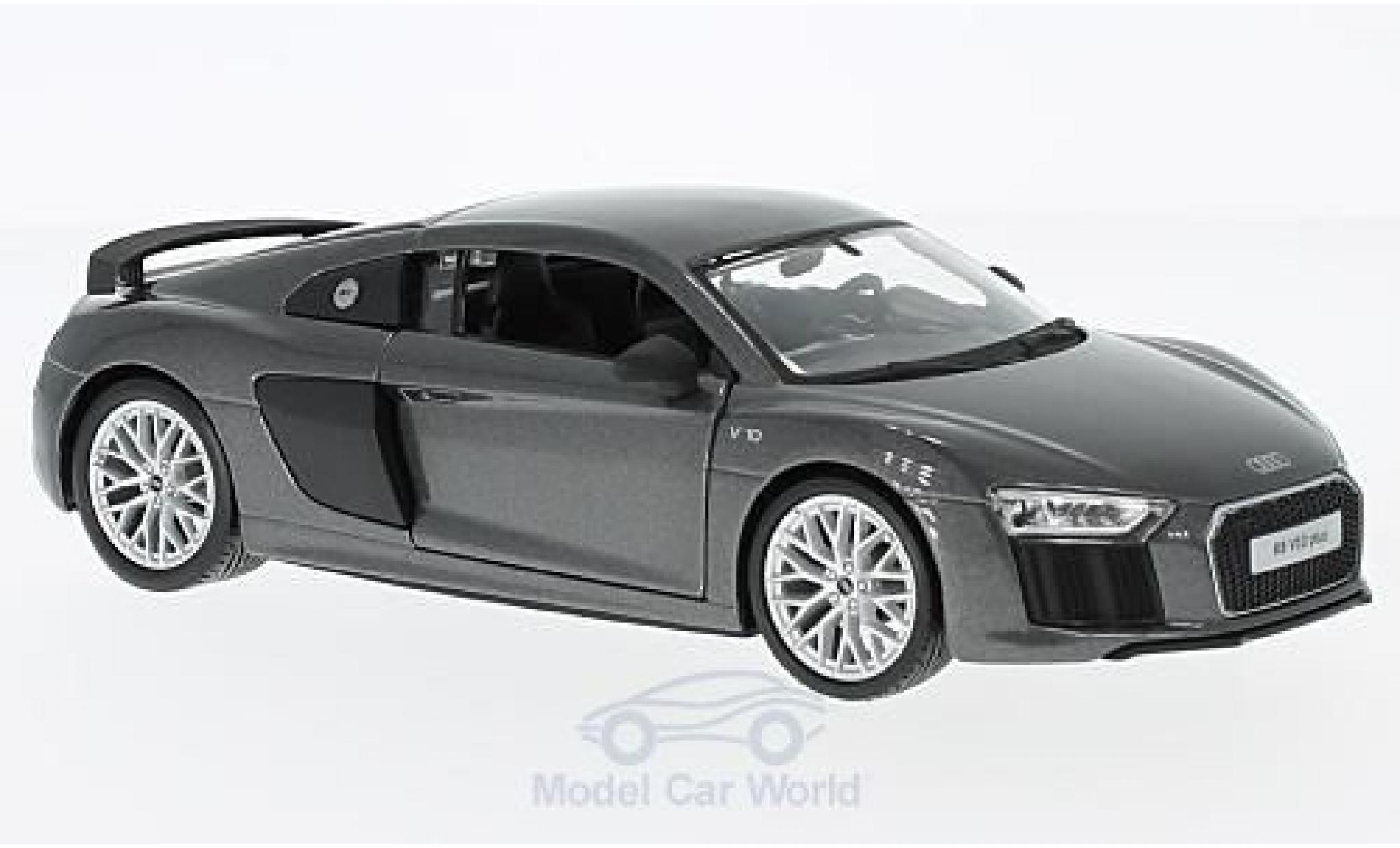 Audi R8 1/24 Maisto V10 Plus metallico grigio modellino in miniatura