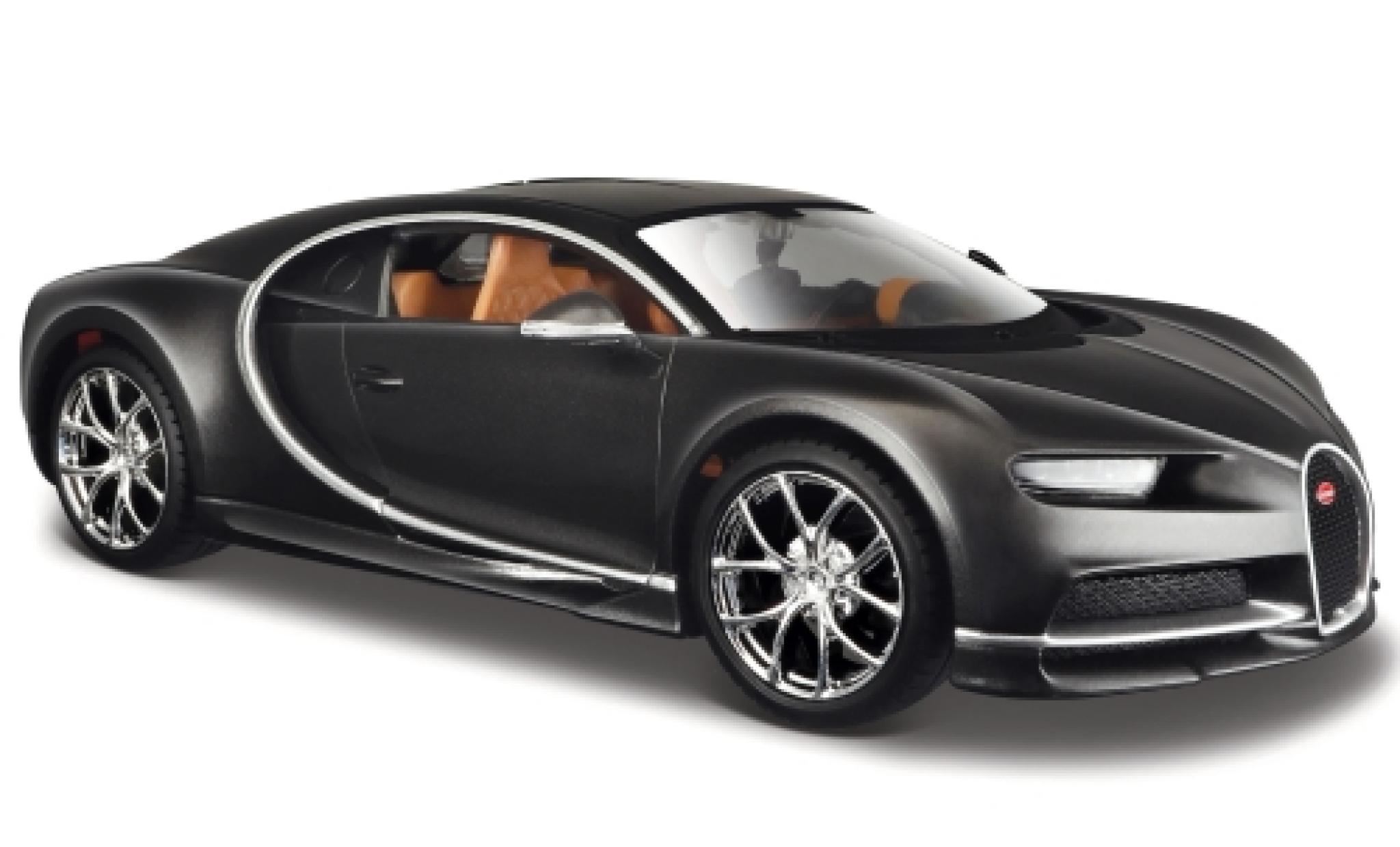 Bugatti Chiron 1/24 Maisto metallico grigio 2016 modellino in miniatura