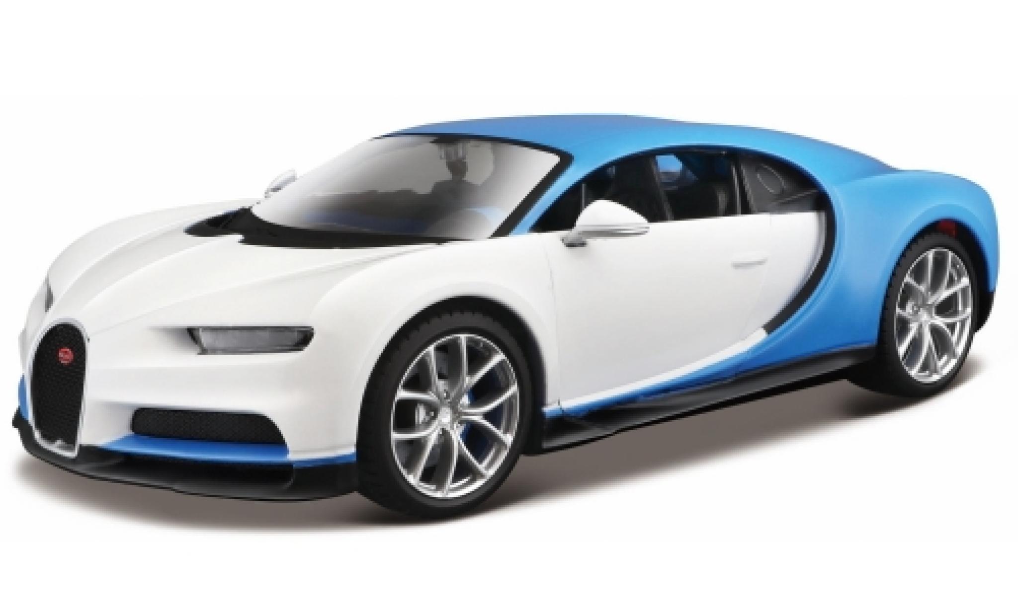 Bugatti Chiron 1/24 Maisto bianco/blu modellino in miniatura