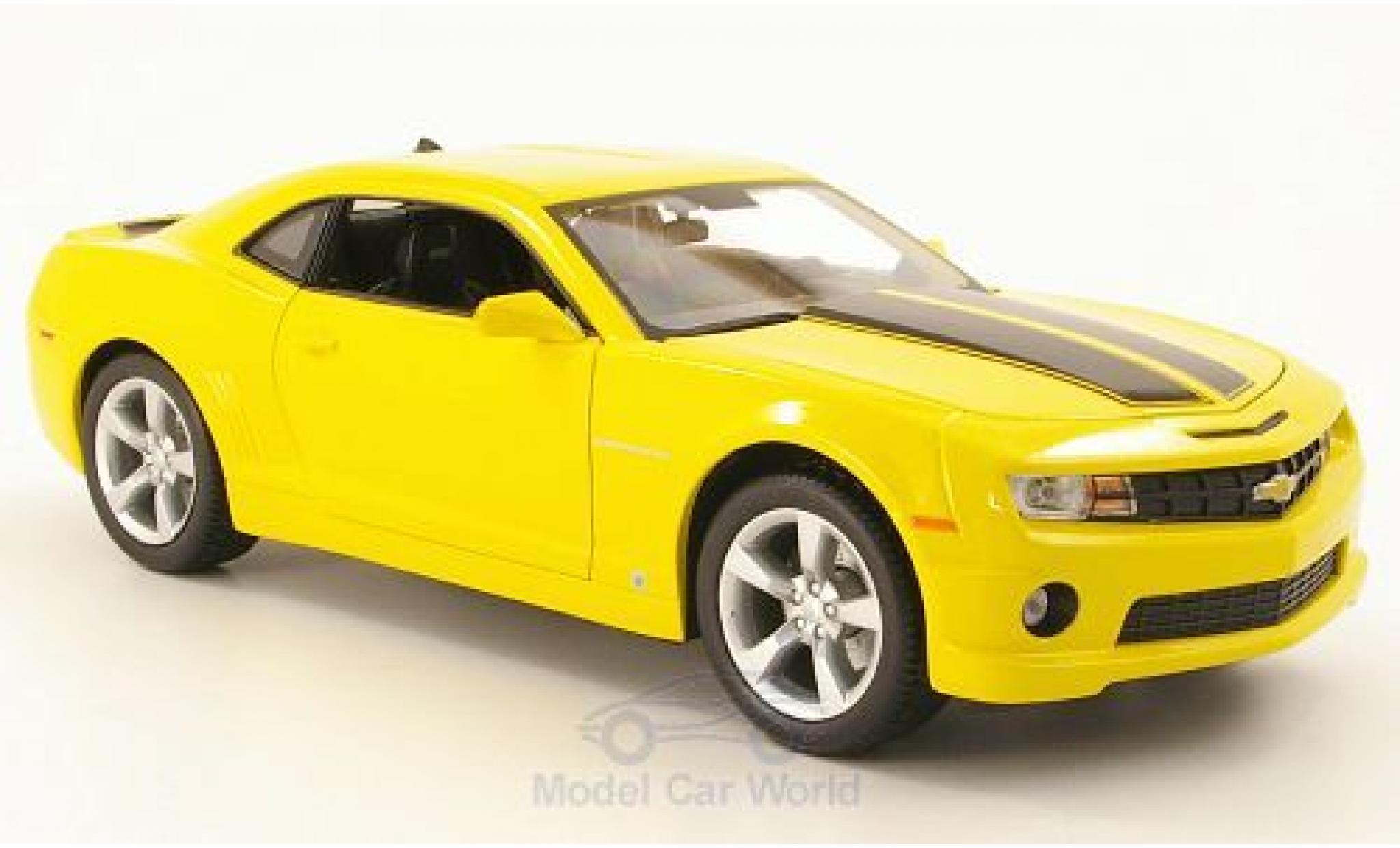Chevrolet Camaro RS 1/18 Maisto SS RS giallo 2010 mit neroen Streifen modellino in miniatura