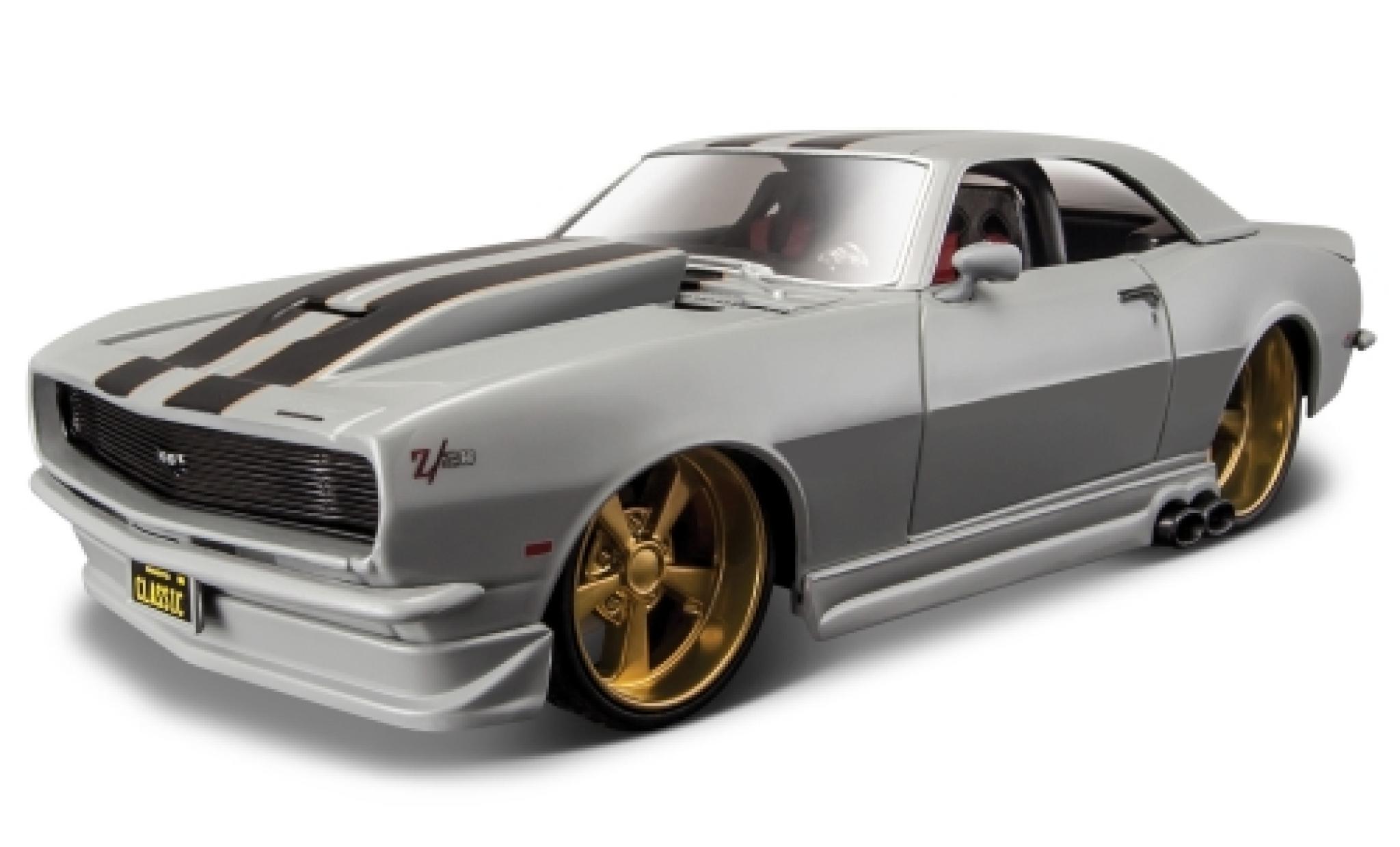 Chevrolet Camaro 1/24 Maisto Z/28 grigio/nero 1968 modellino in miniatura
