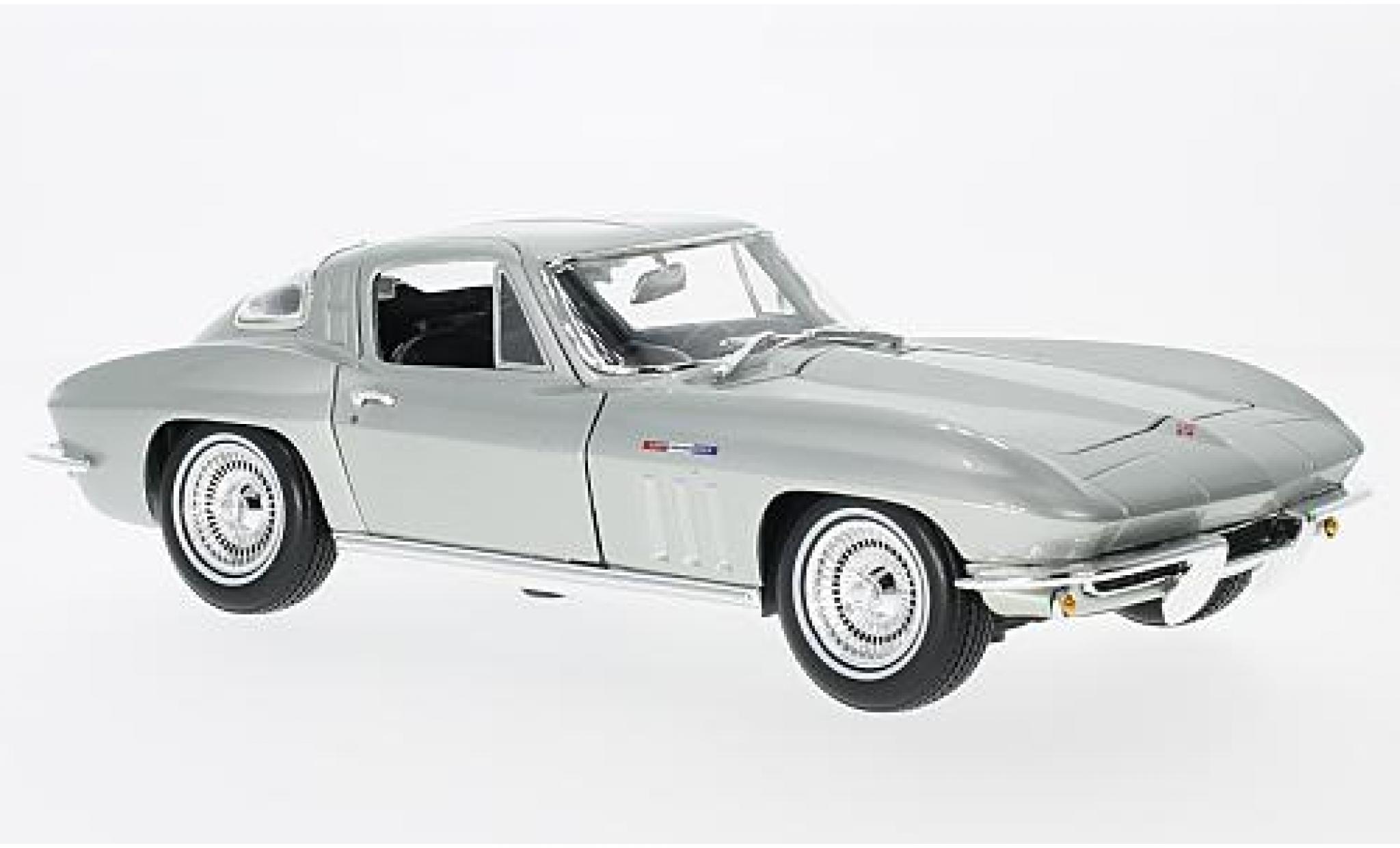 Chevrolet Corvette 1/18 Maisto grigio 1965 sans Vitrine modellino in miniatura