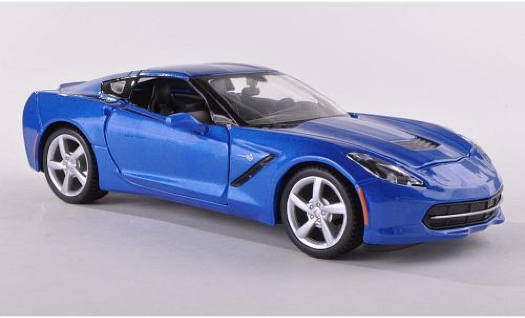 Chevrolet Corvette 1/24 Maisto Stingray (C7) metallico blu 2014 modellino in miniatura
