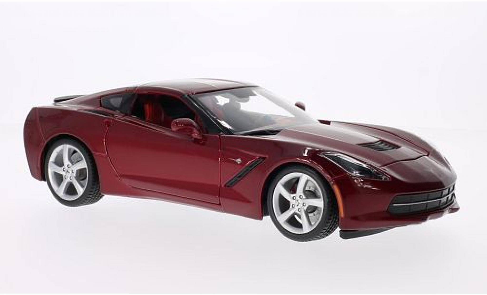 Chevrolet Corvette 1/18 Maisto Stingray (C7) metallico rosso 2014 modellino in miniatura