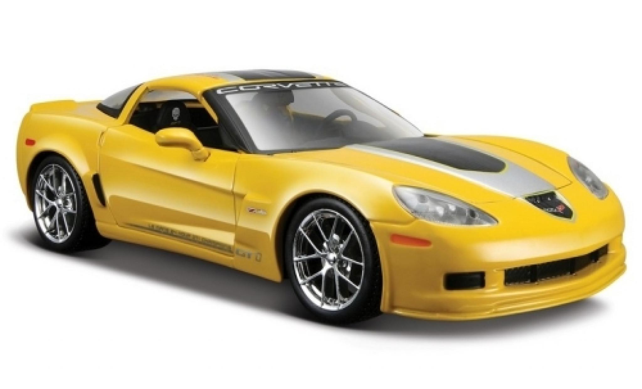 Chevrolet Corvette 1/24 Maisto Z06 GT1 giallo 2009 Commemorative Edition modellino in miniatura