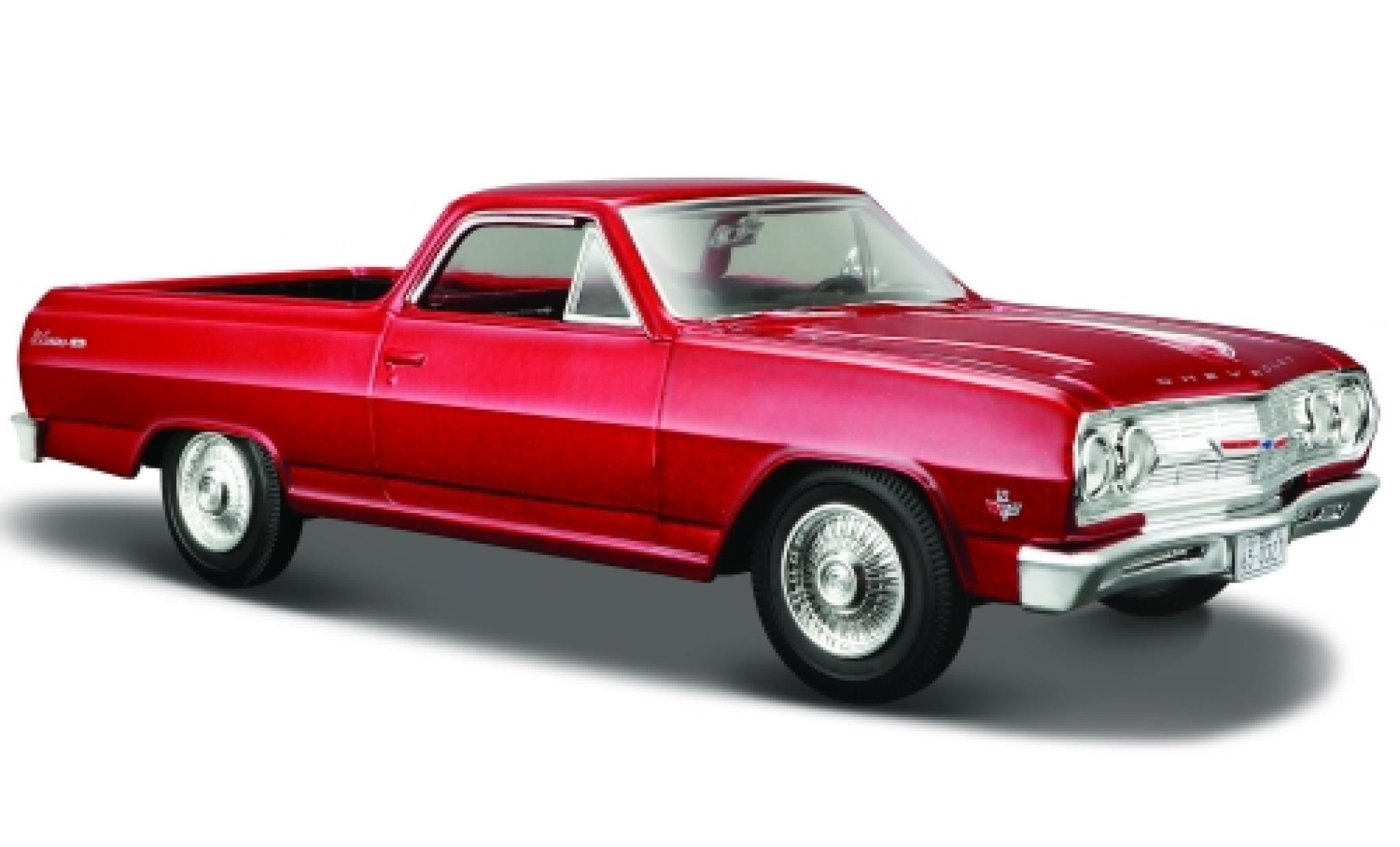 Chevrolet El Camino 1/24 Maisto metallico rosso 1965 1:25 modellino in miniatura