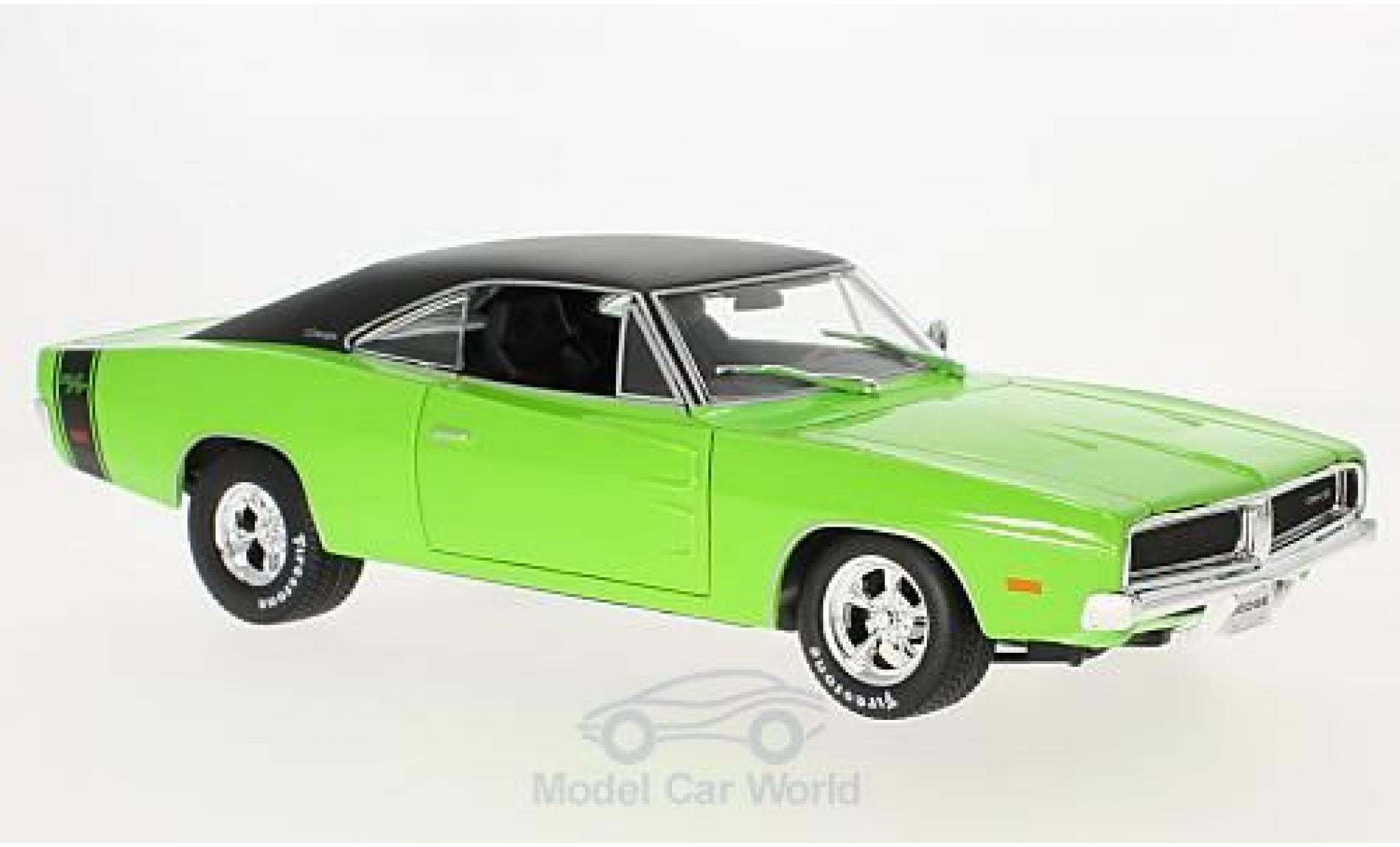 Dodge Charger 1969 1/18 Maisto R/T verde/nero 1969 modellino in miniatura