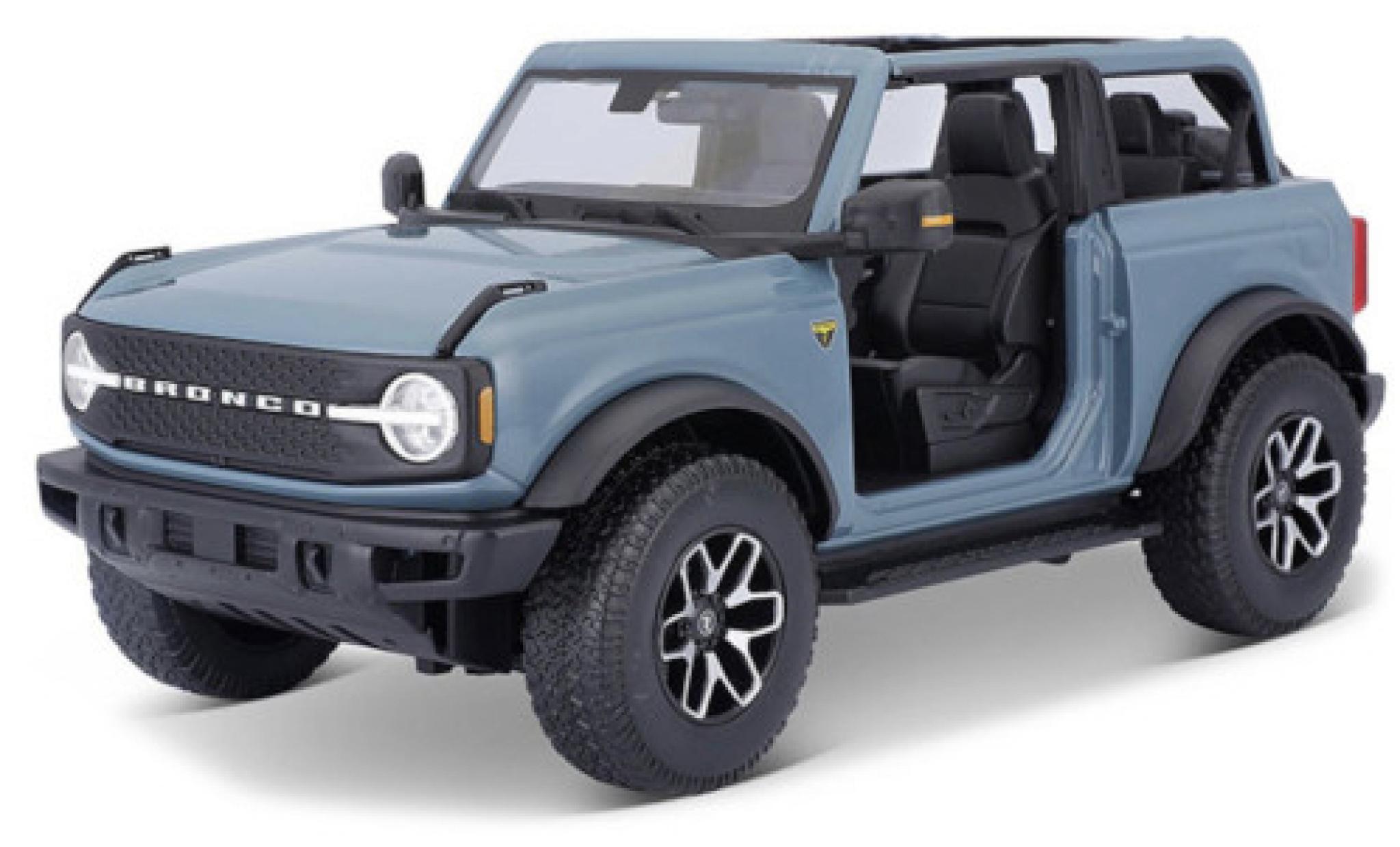 Ford Bronco 1/18 Maisto Badlands blu 2021 modellino in miniatura