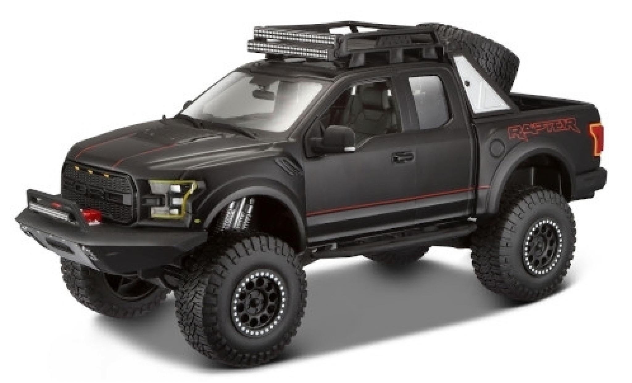 Ford F-1 1/24 Maisto 50 Raptor matt-nero/Dekor 2017 modellino in miniatura