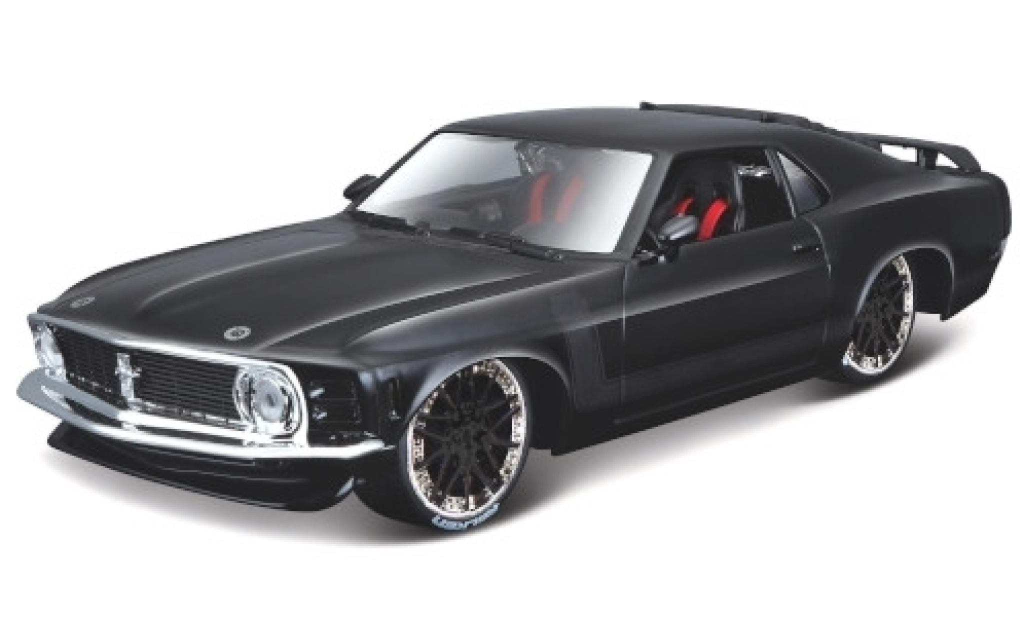 Ford Mustang 1/24 Maisto BOSS 302 Tuning nero/matt-nero 1970 modellino in miniatura