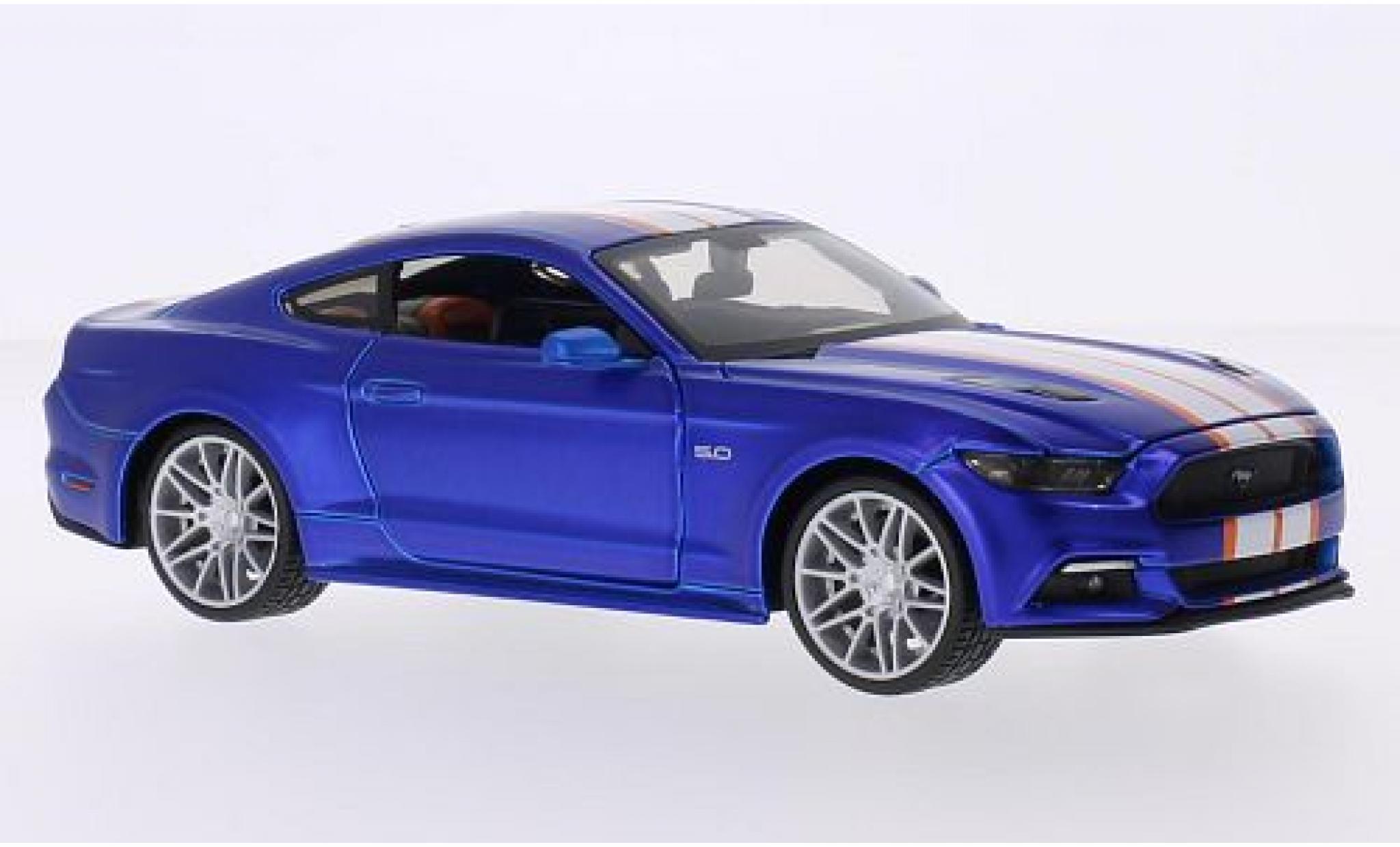 Ford Mustang 1/24 Maisto GT Custom Tuning matt-blu/Dekor 2015 modellino in miniatura