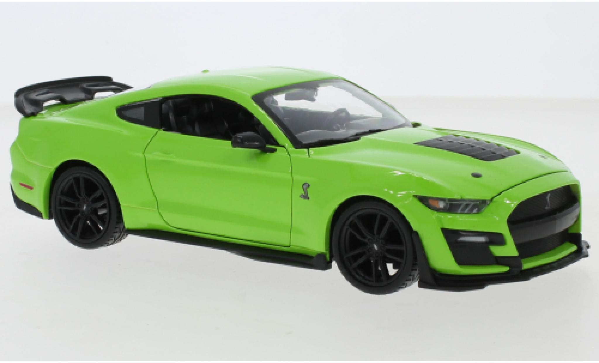 Ford Mustang 1/24 Maisto Shelby GT500 verde 2020 modellino in miniatura