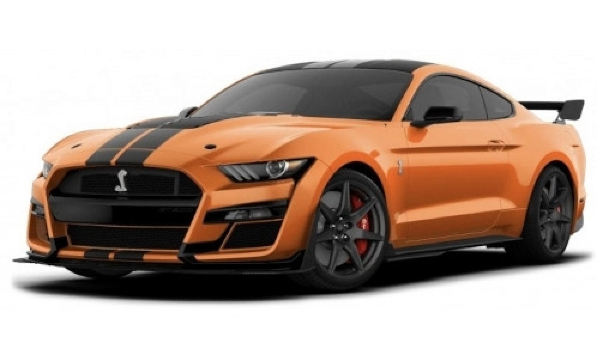 Ford Mustang 1/18 Maisto Shelby GT500 orange/matt-nero 2020 modellino in miniatura