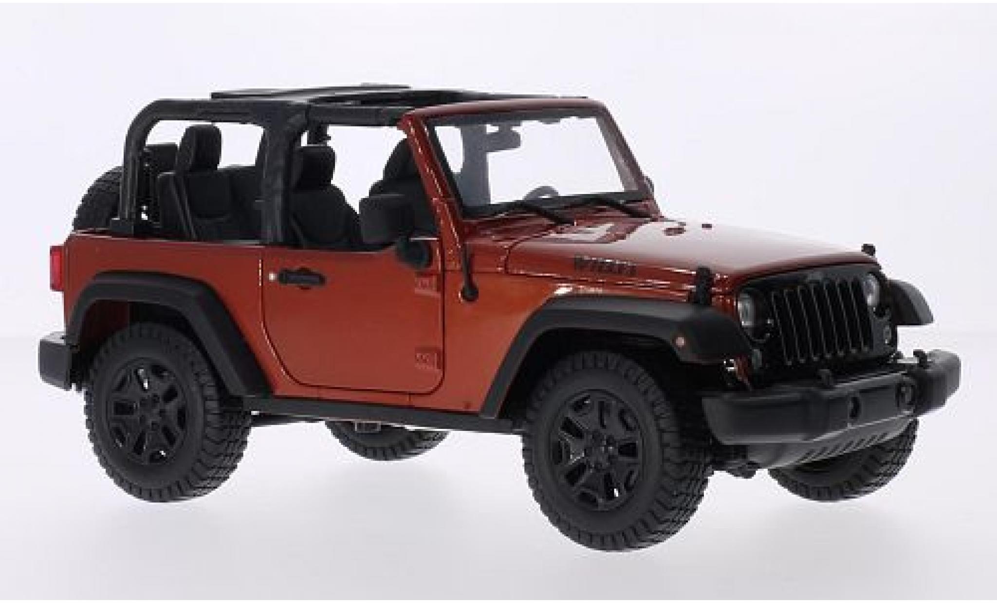 Jeep Wrangler 1/18 Maisto metallico bronze 2014 modellino in miniatura