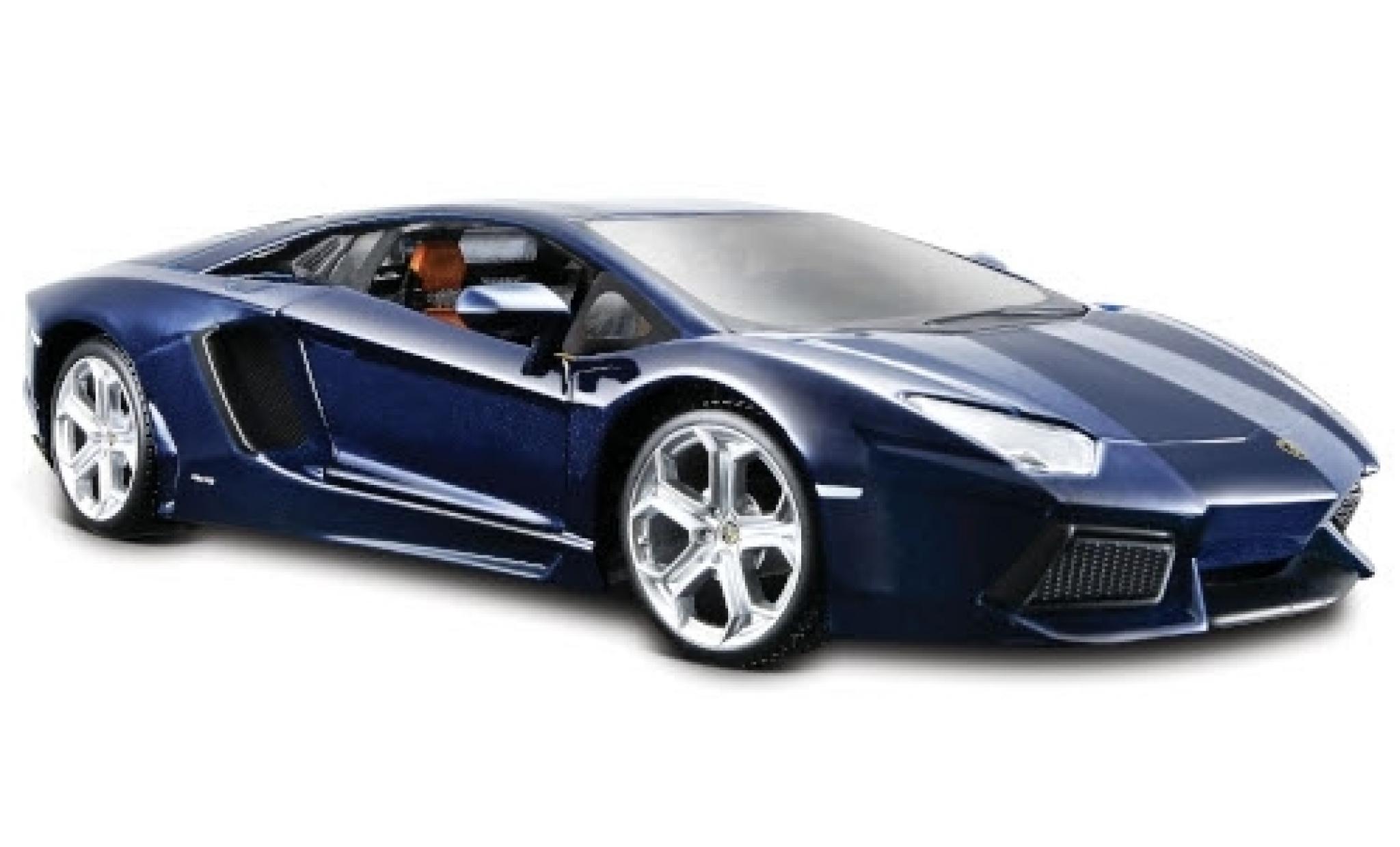 Lamborghini Aventador 1/24 Maisto LP700-4 metallico blu 2011 modellino in miniatura
