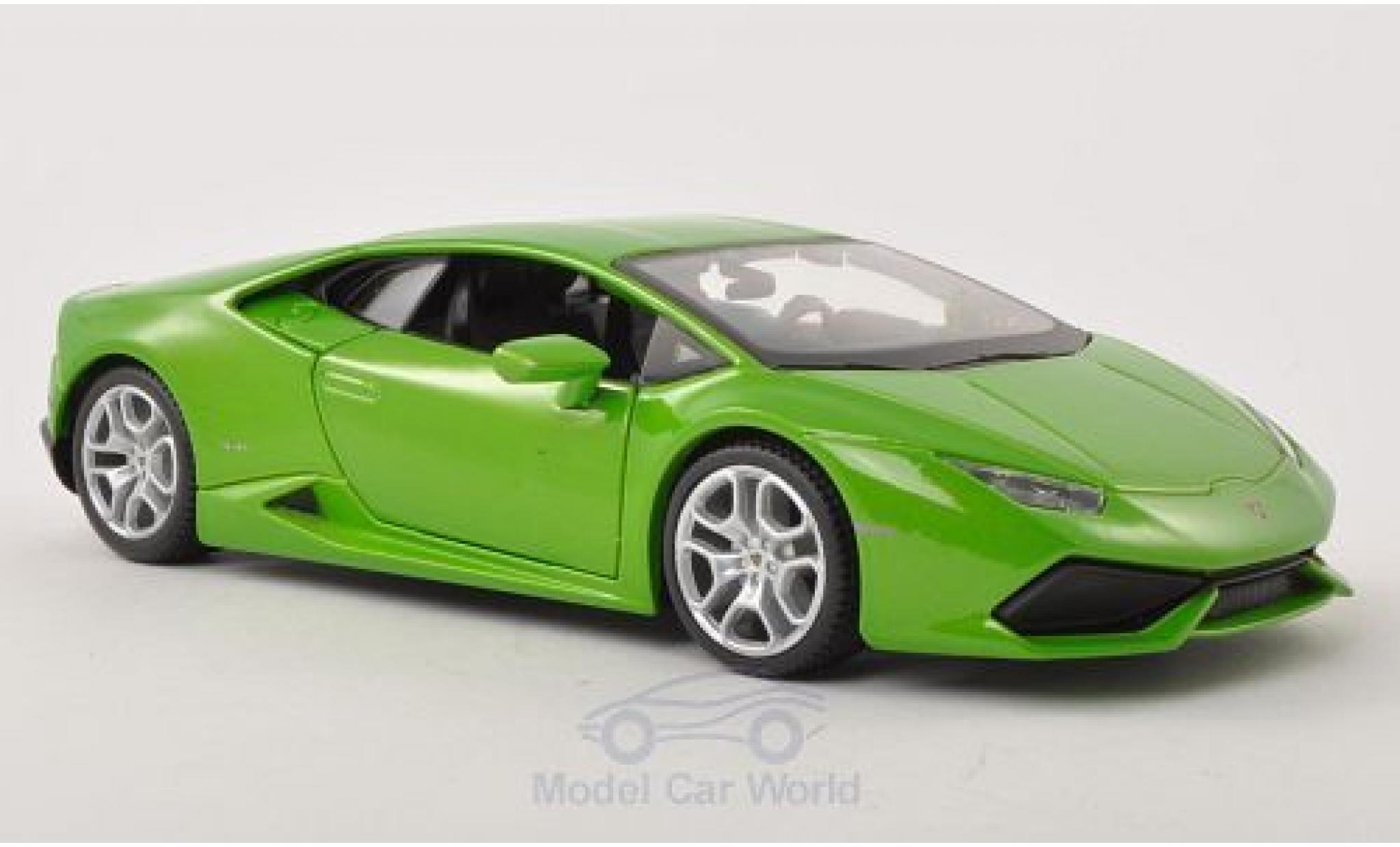 Lamborghini Huracan 1/24 Maisto LP 610-4 verde 2014 modellino in miniatura