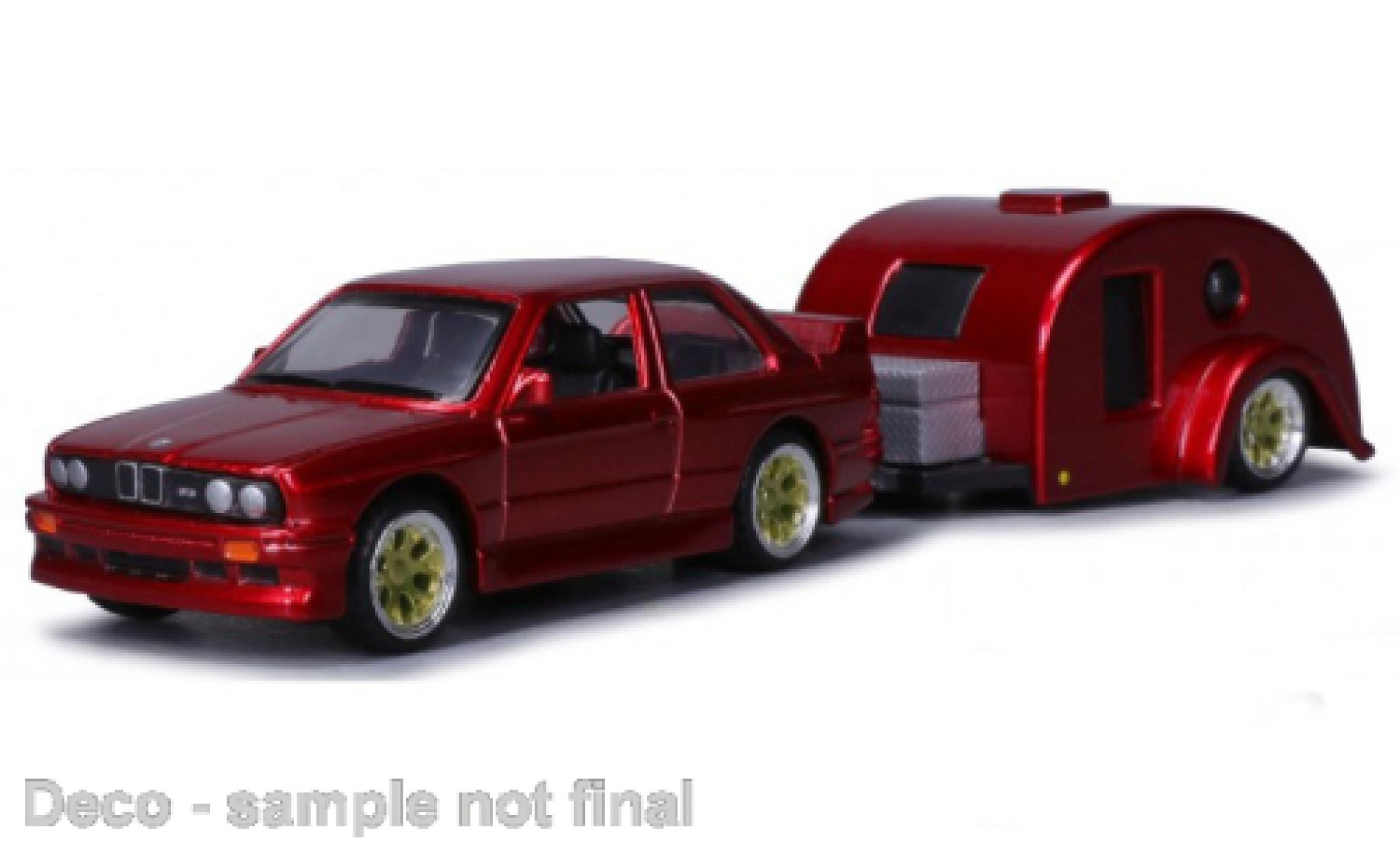 Bmw M3 1/64 Maisto (E30) metallise rosso 1988 modellino in miniatura