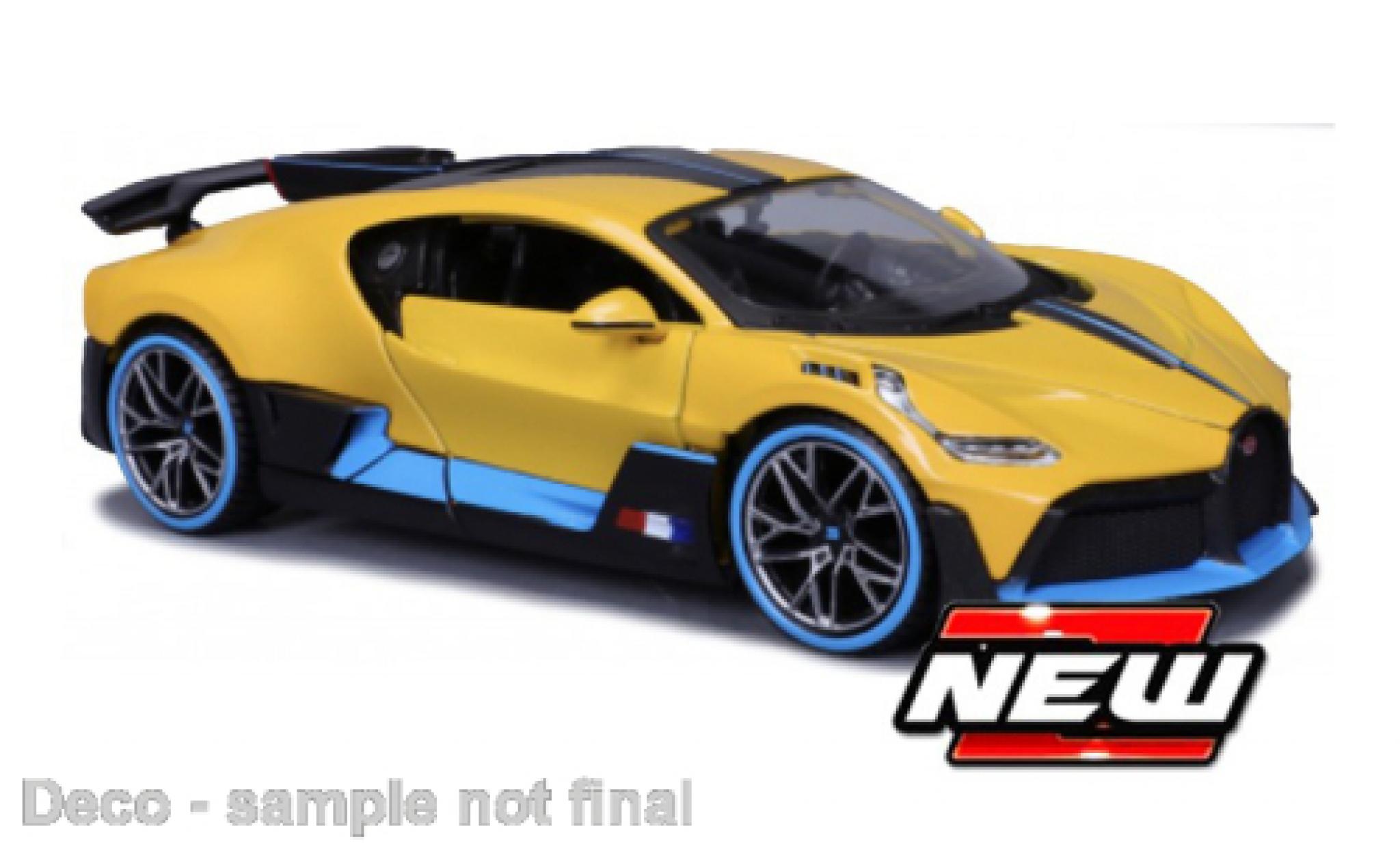 Bugatti Divo 1/24 Maisto giallo/blu clair 2024 modellino in miniatura