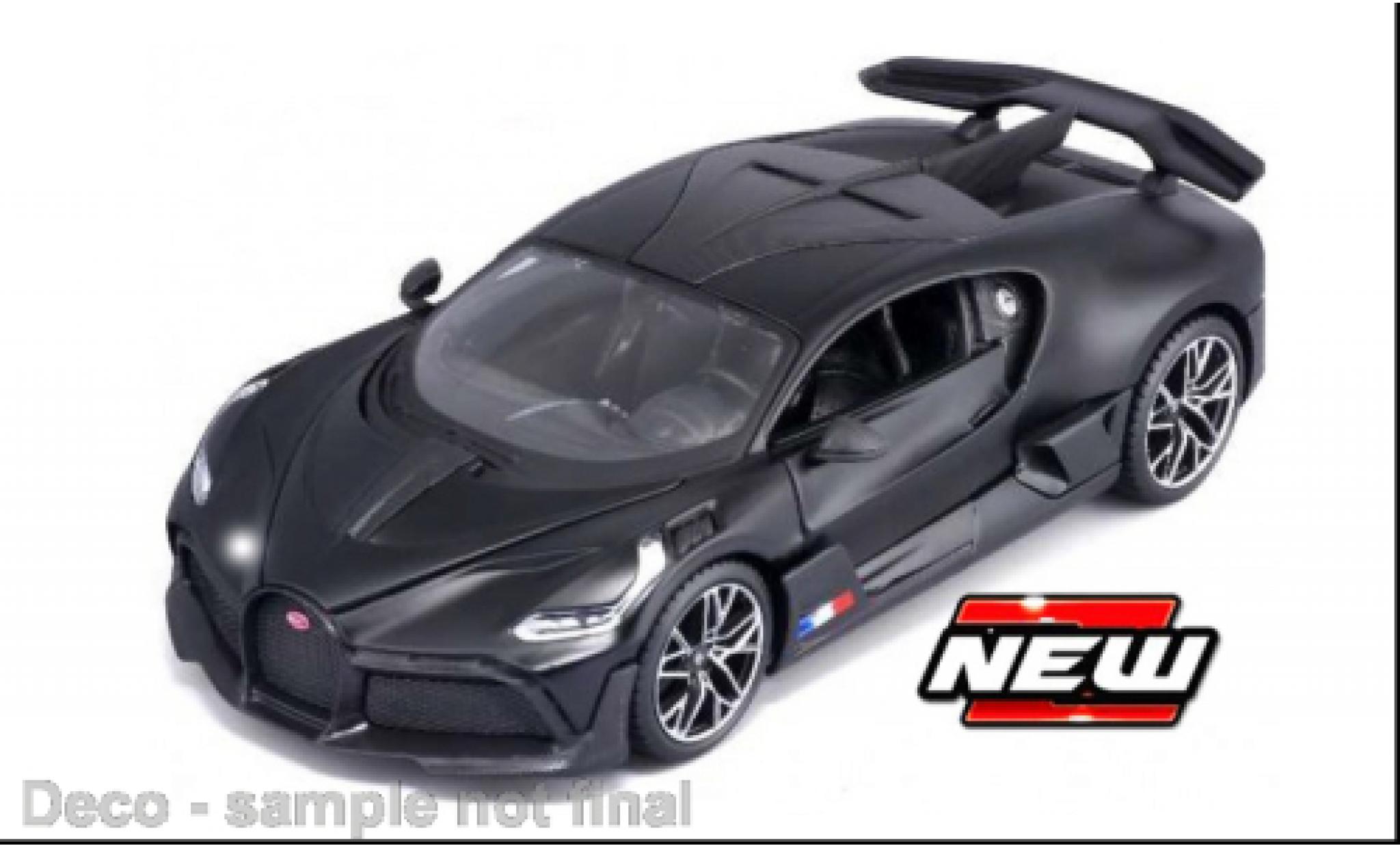Bugatti Divo 1/24 Maisto matt-nero modellino in miniatura