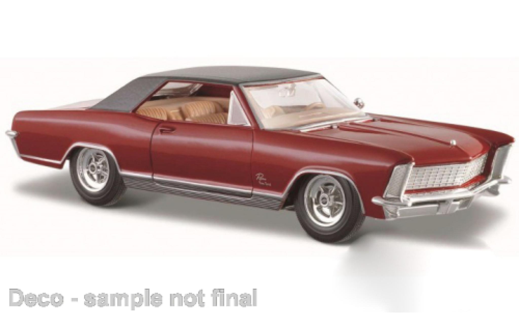 Buick Riviera 1/24 Maisto rosso/nero 1965 modellino in miniatura