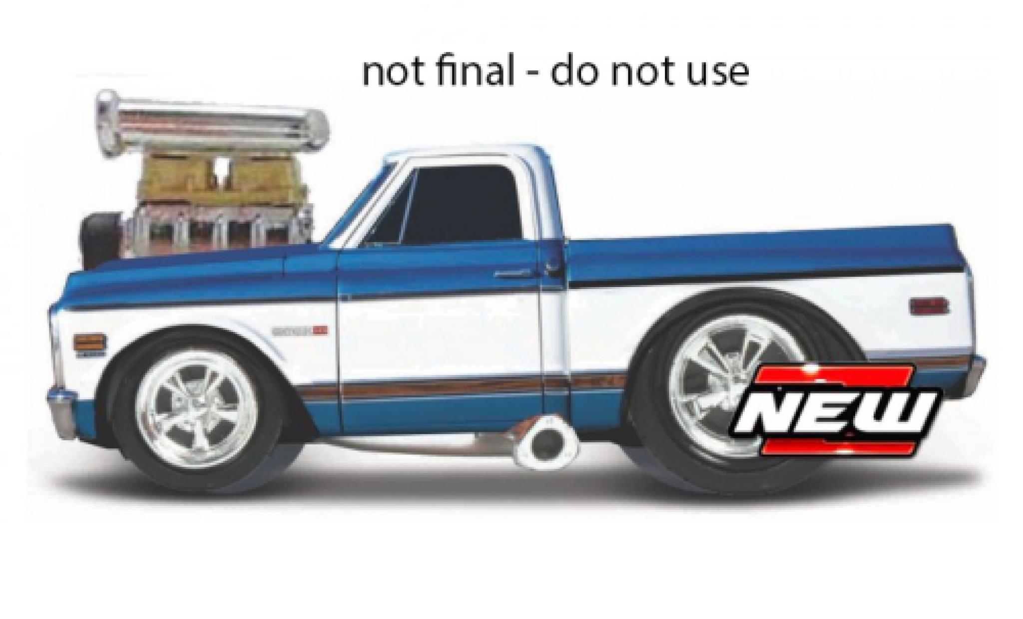 Chevrolet C-10 1/64 Maisto Pick Up blu/bianco 1972 modellino in miniatura