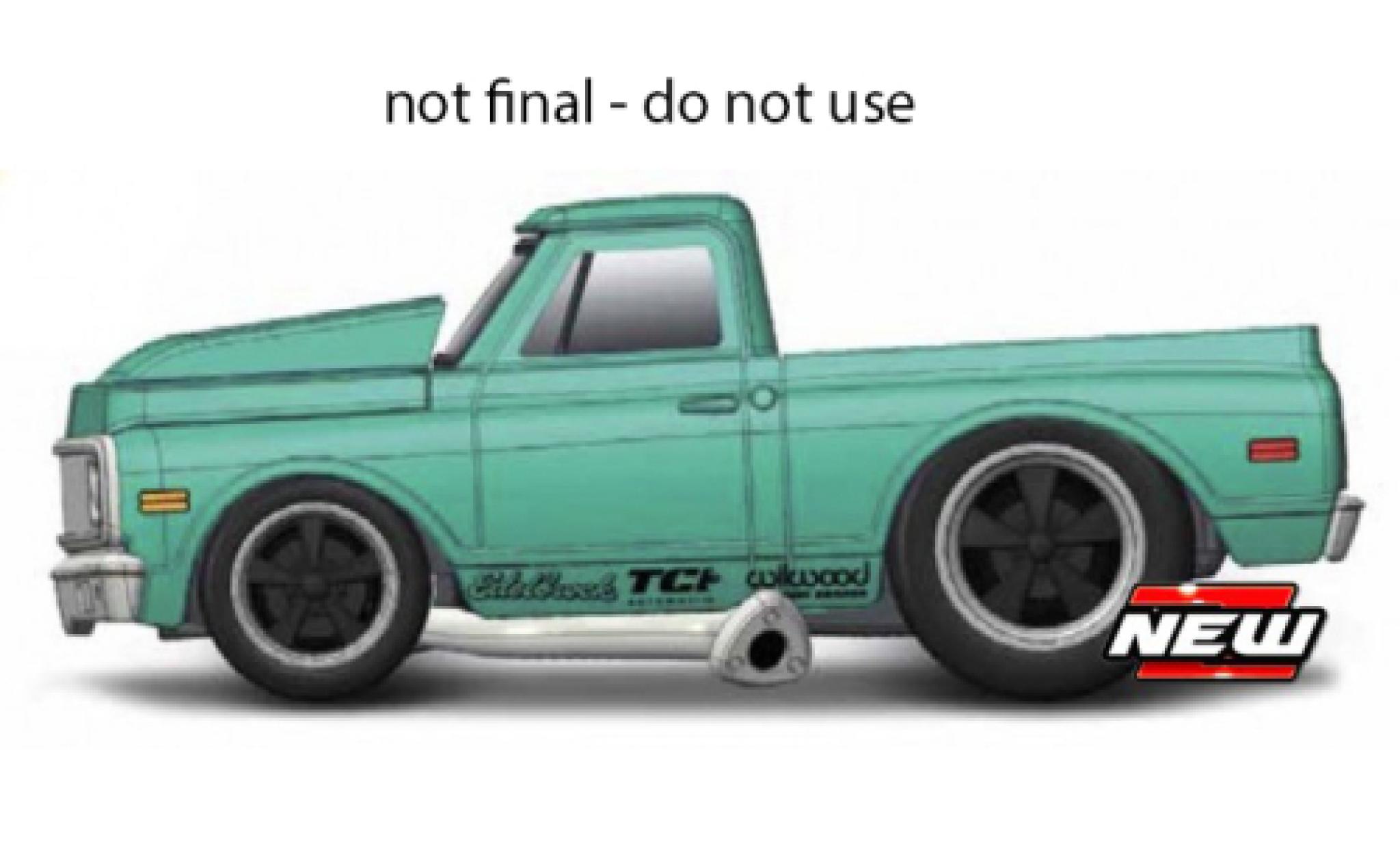 Chevrolet C-10 1/64 Maisto turchese 1972 modellino in miniatura