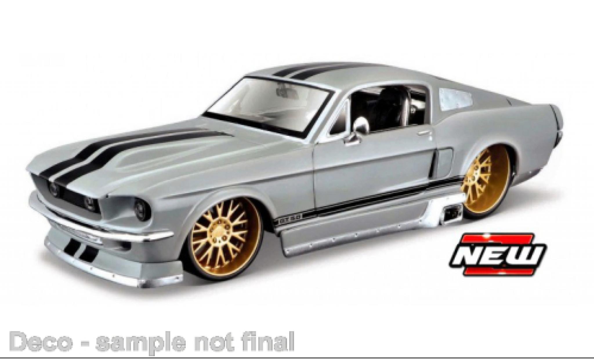 Ford Mustang 1/24 Maisto GT grigio/nero 1967 modellino in miniatura