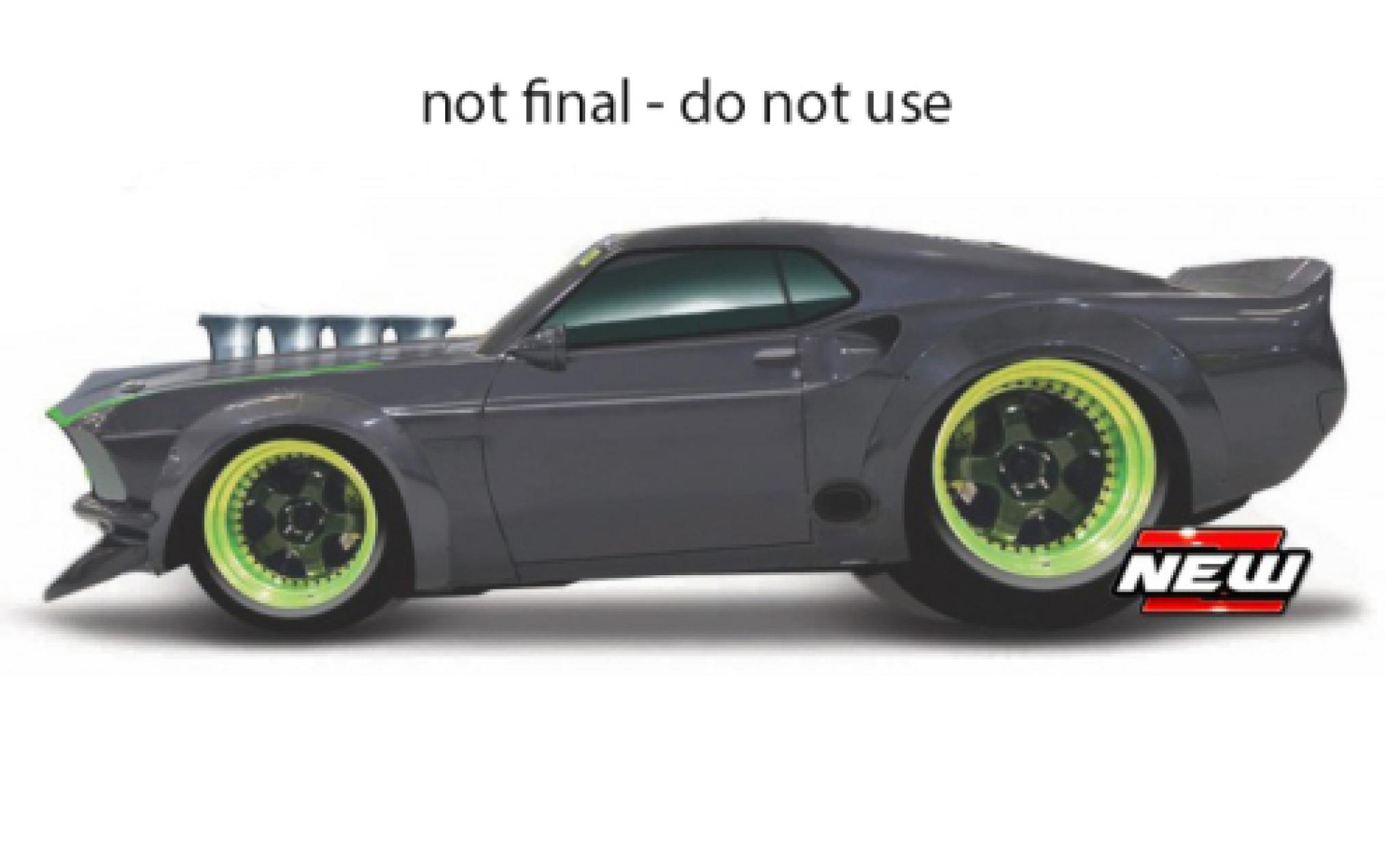 Ford Mustang 1/64 Maisto RTR-X grigio/verde modellino in miniatura