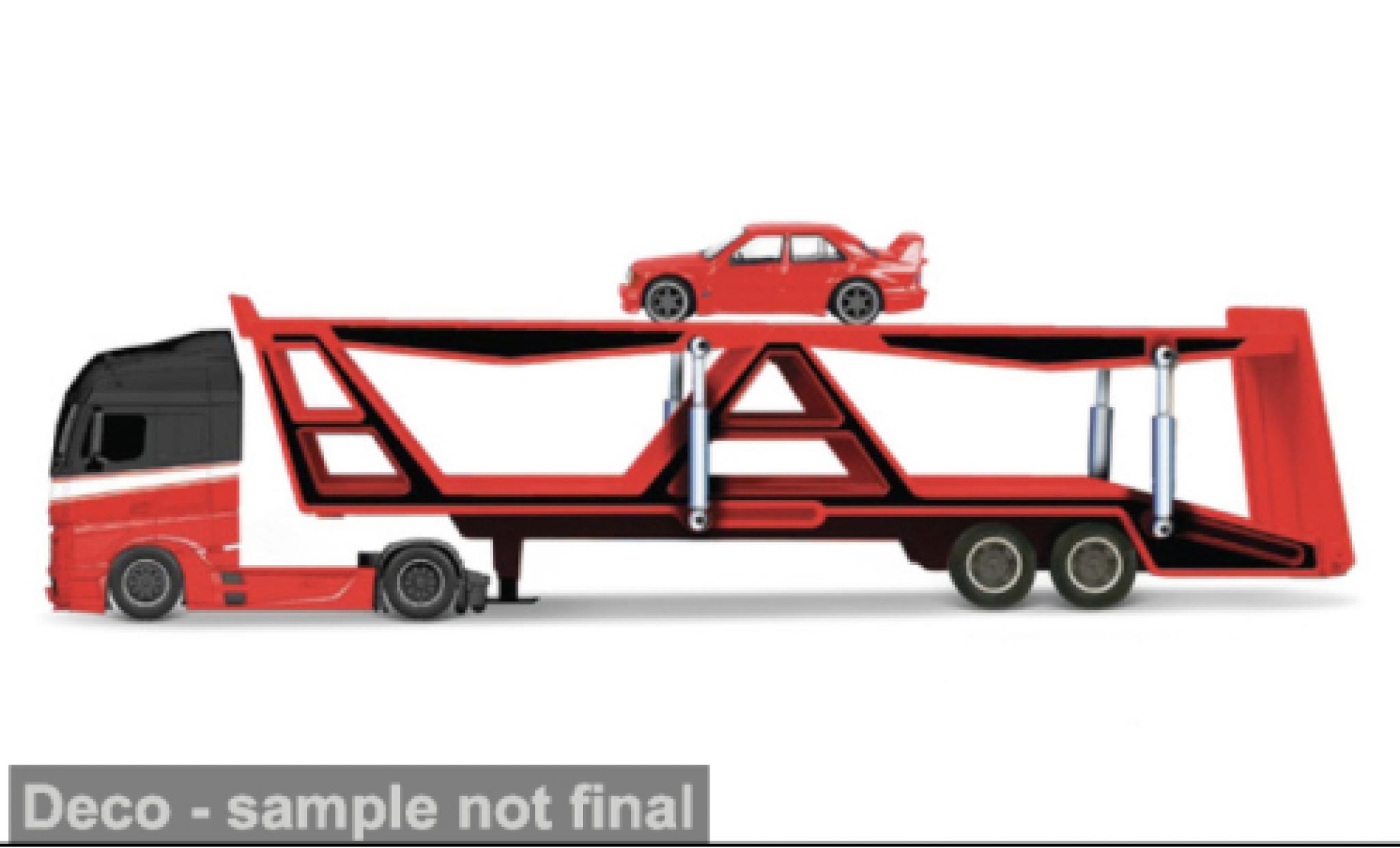 Mercedes Actros 1/64 Maisto 1851 rot/schwarz 1:64 modellino in miniatura