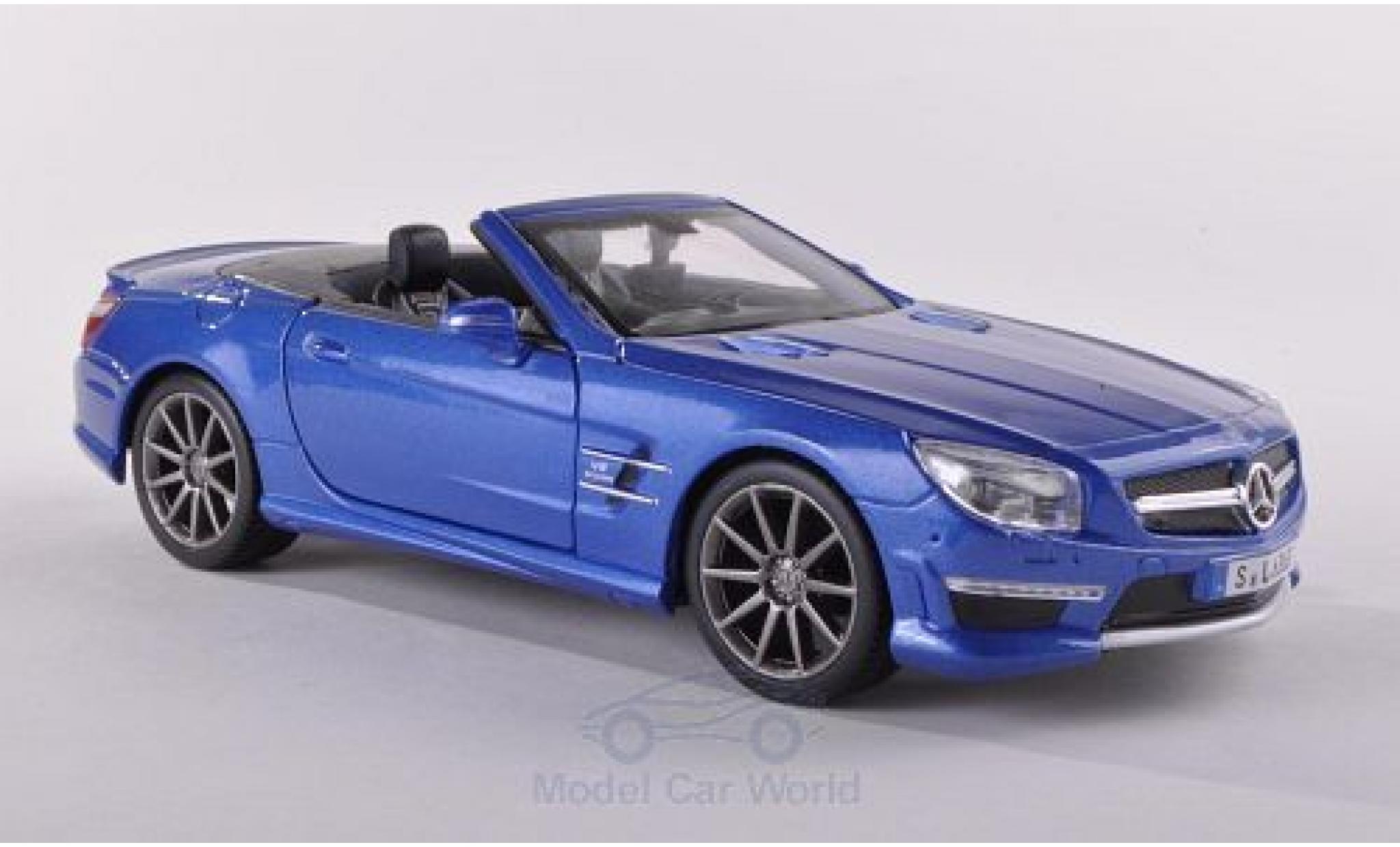 Mercedes Classe SL 1/24 Maisto SL63 AMG metallico blu modellino in miniatura