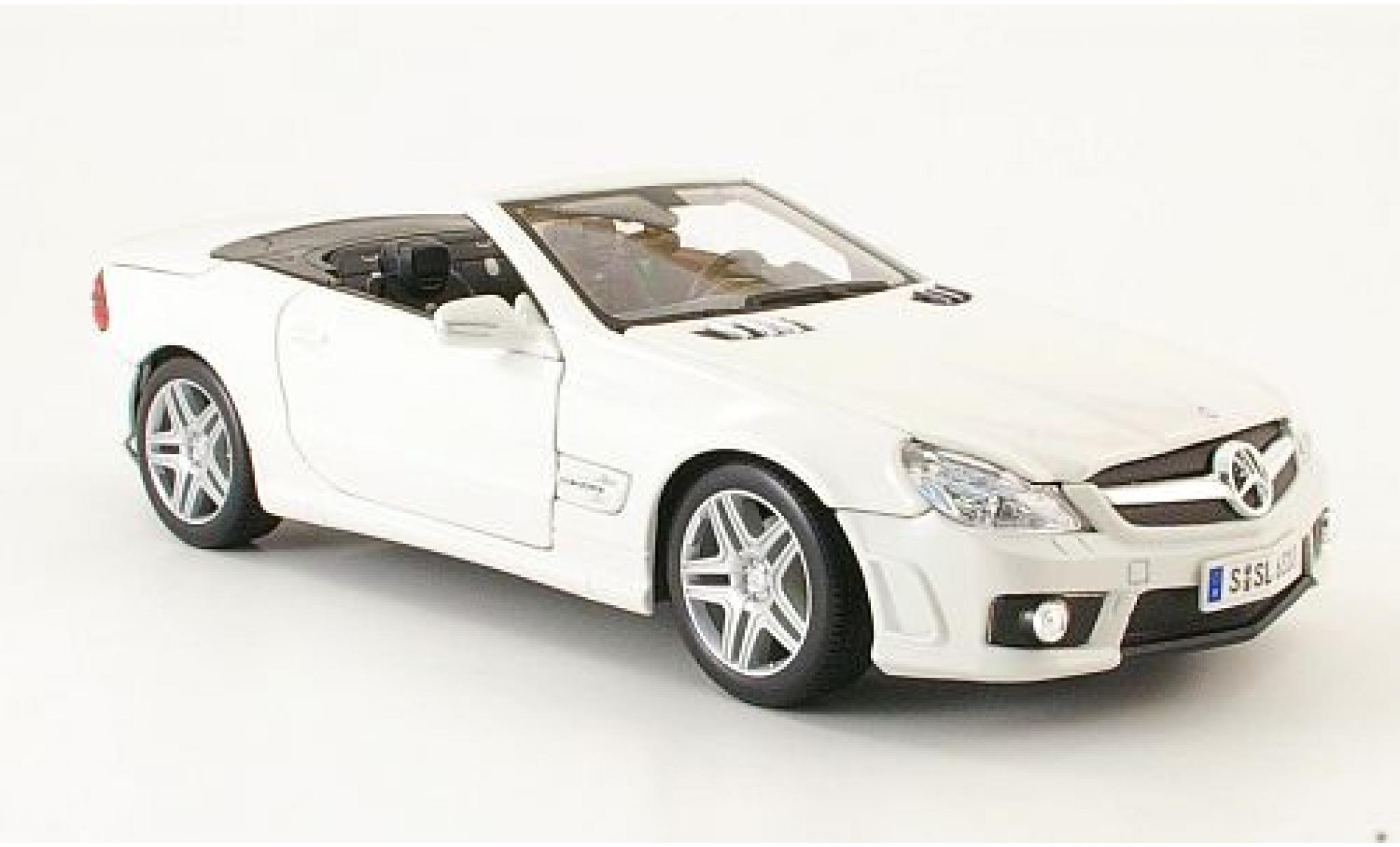 Mercedes Classe SL 1/18 Maisto SL63 AMG bianco 2009 modellino in miniatura