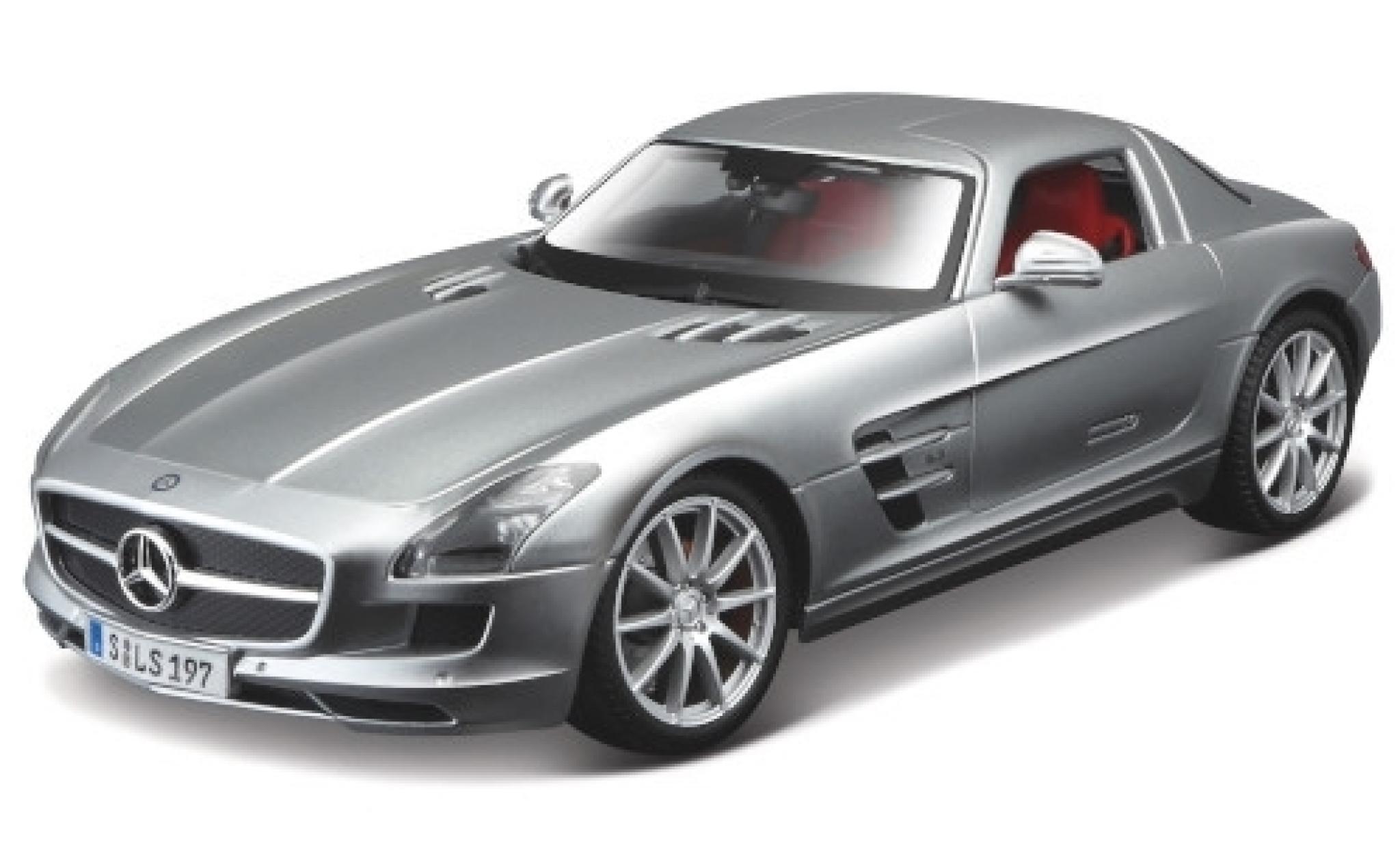 Mercedes SLS 1/18 Maisto AMG (C197) grigio 2010 modellino in miniatura