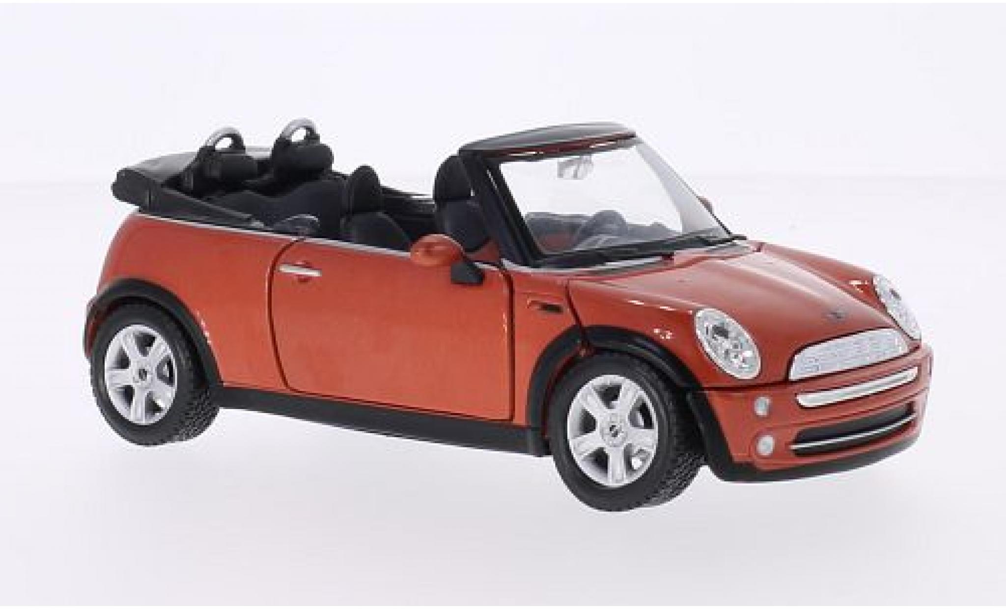 Mini Cooper 1/24 Maisto Cabriolet metallico orange 2004 modellino in miniatura