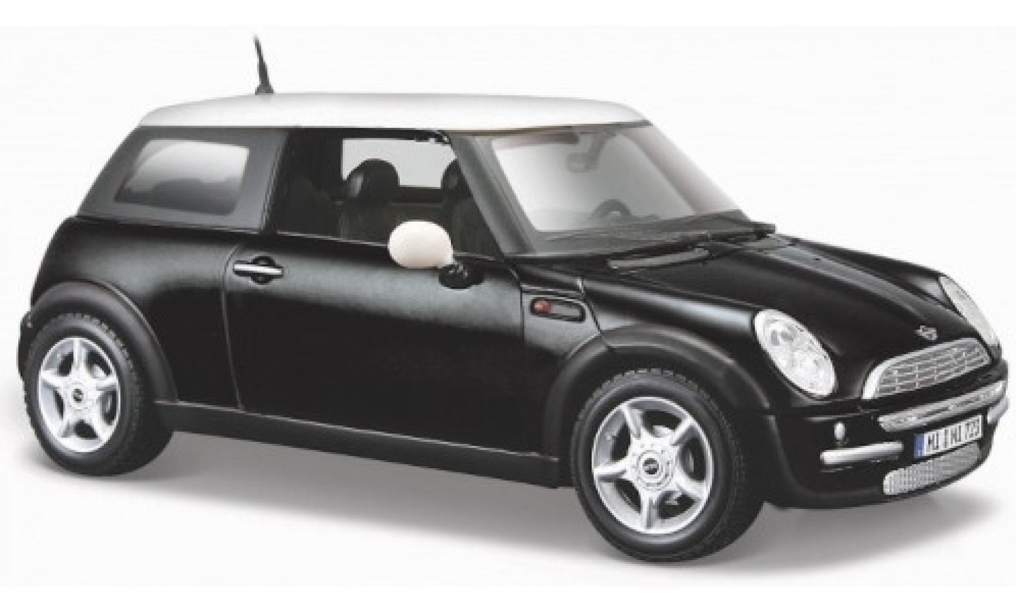 Mini Cooper 1/24 Maisto matt-nero/bianco modellino in miniatura