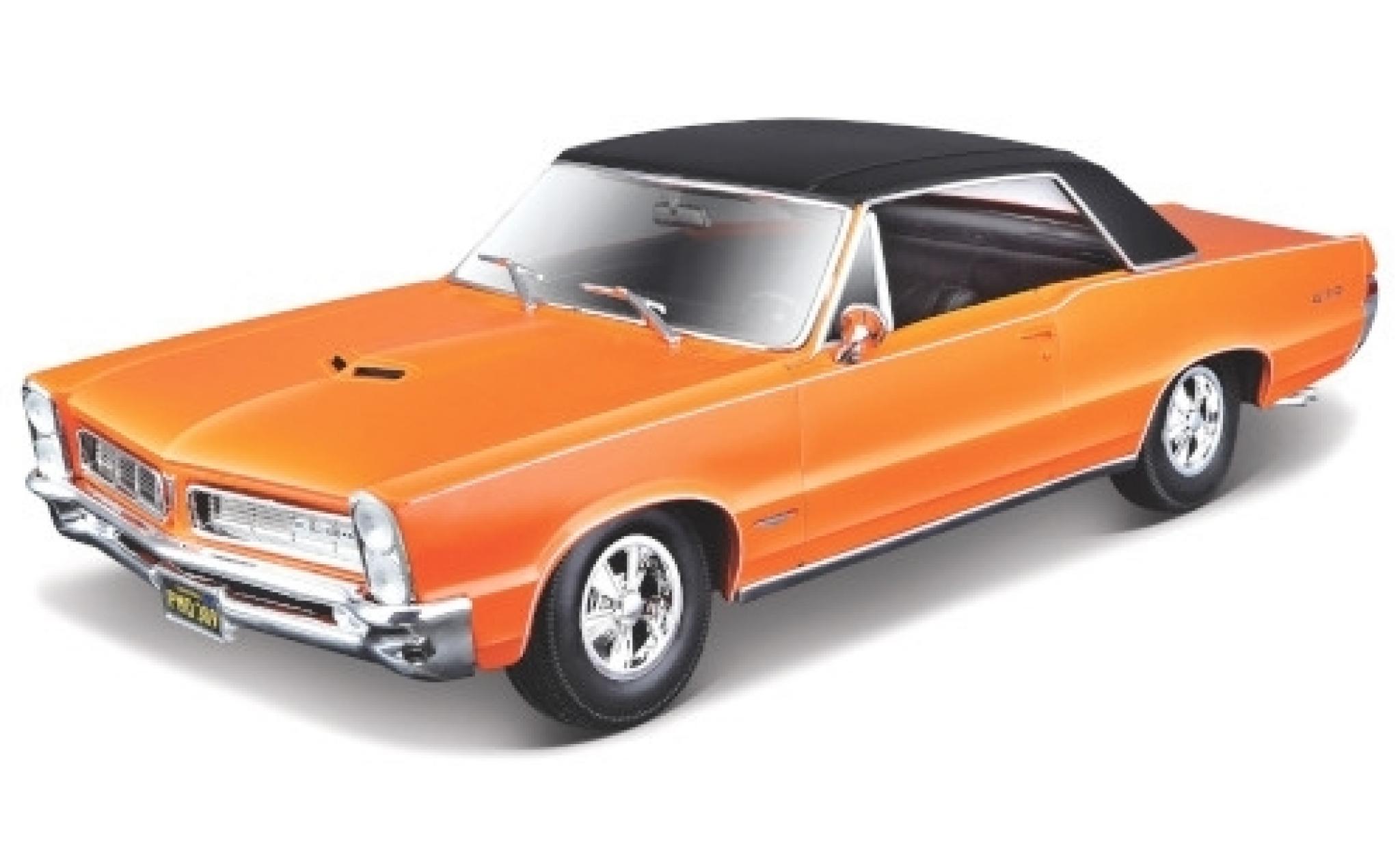 Pontiac GTO 1/18 Maisto metallico orange/matt-nero 1965 modellino in miniatura