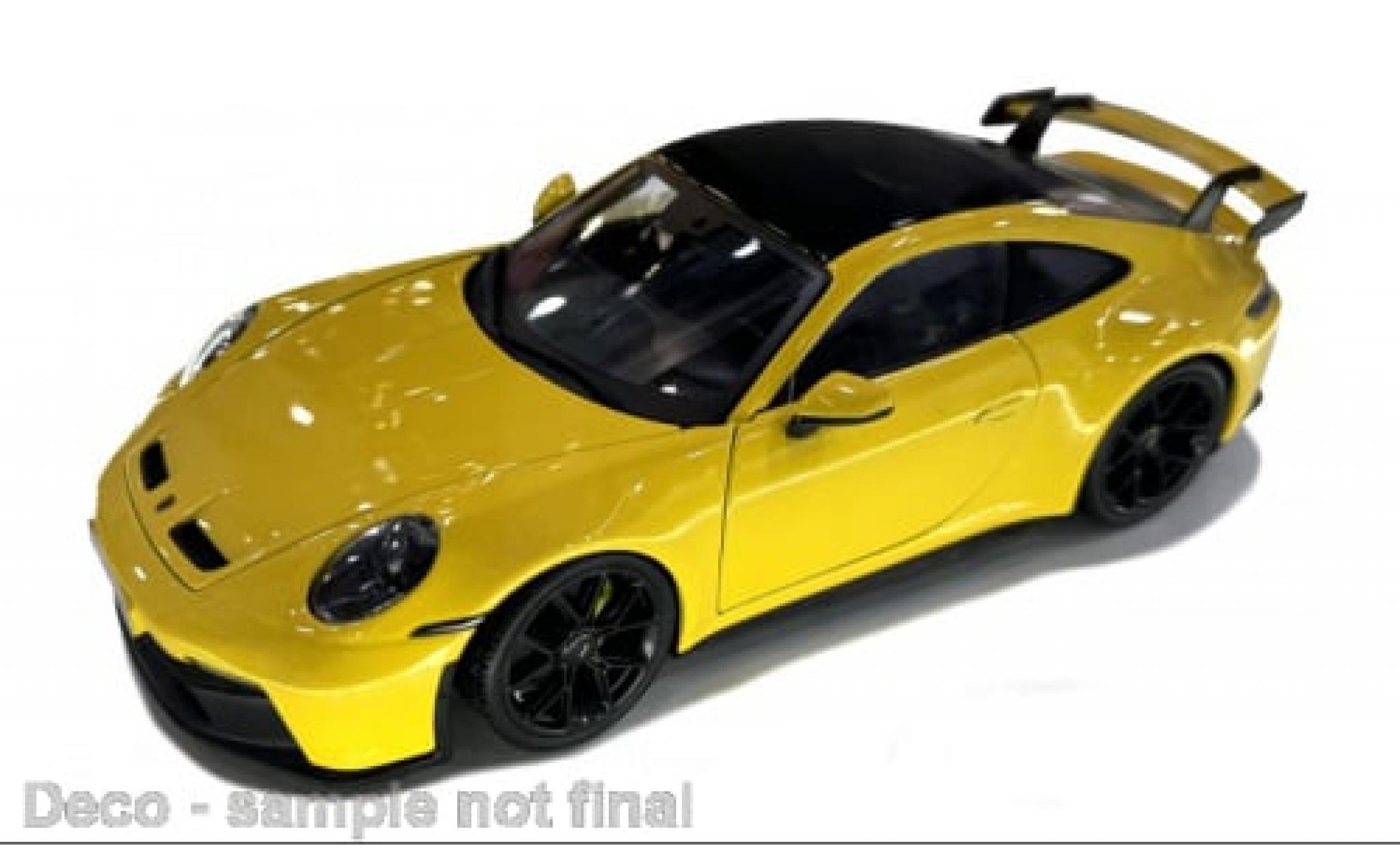 Porsche 992 GT3 1/18 Maisto 911  gelb 2022 1:18 modellino in miniatura