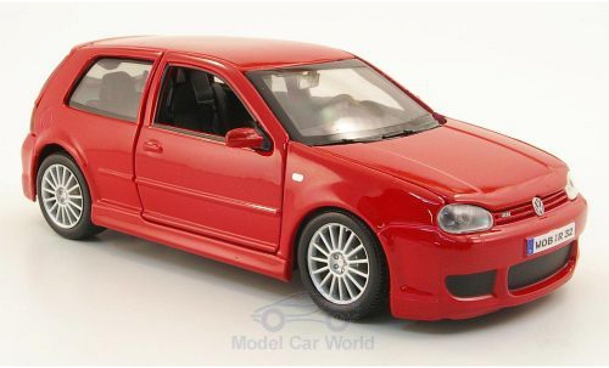 Volkswagen Golf V 1/24 Maisto IV R32 rosso 2006 modellino in miniatura