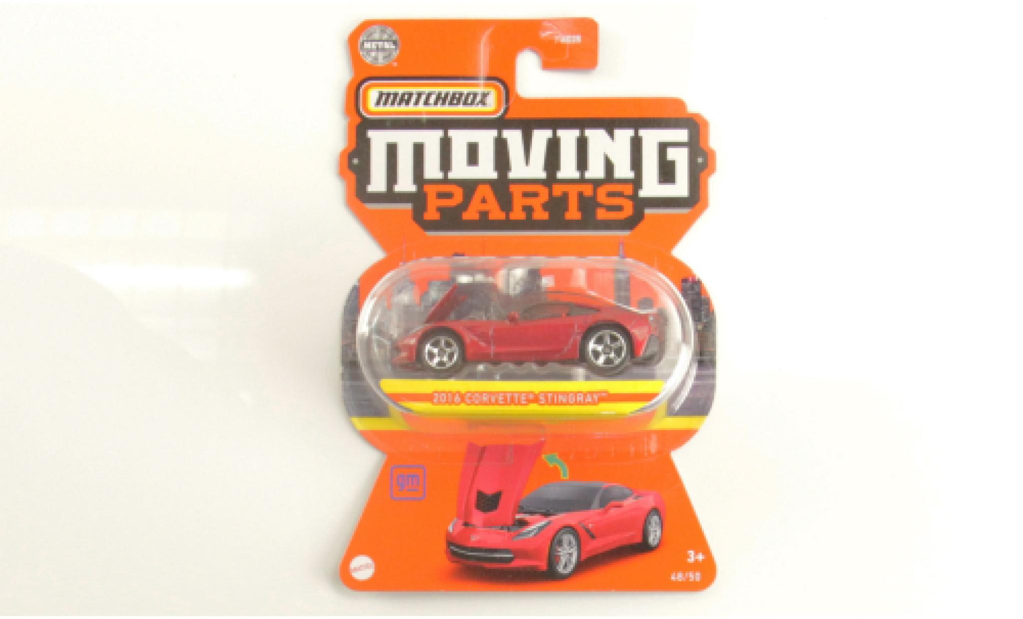 Chevrolet Corvette 1/64 Matchbox (C7) Stingray metallise rosso foncé 2016 modellino in miniatura