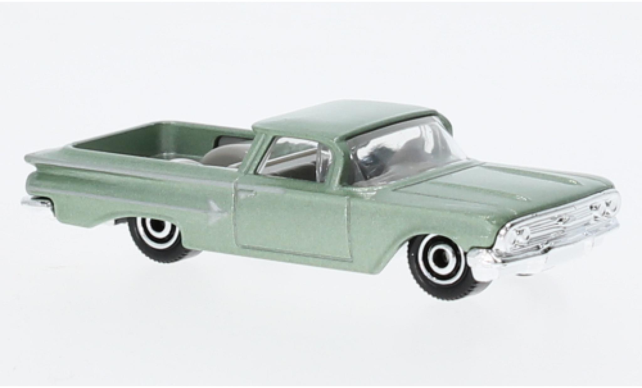 Chevrolet El Camino 1/64 Matchbox metallise la chaux 1960 modellino in miniatura